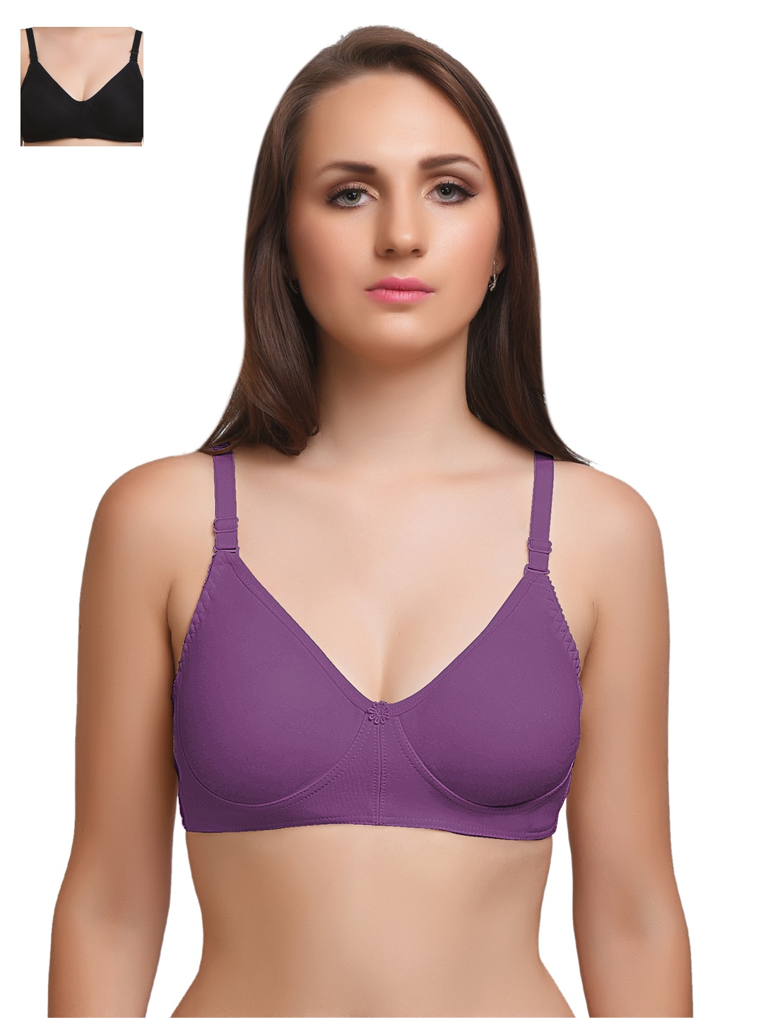 

Lady Lyka Pack of 2 T-shirt Bras, Black