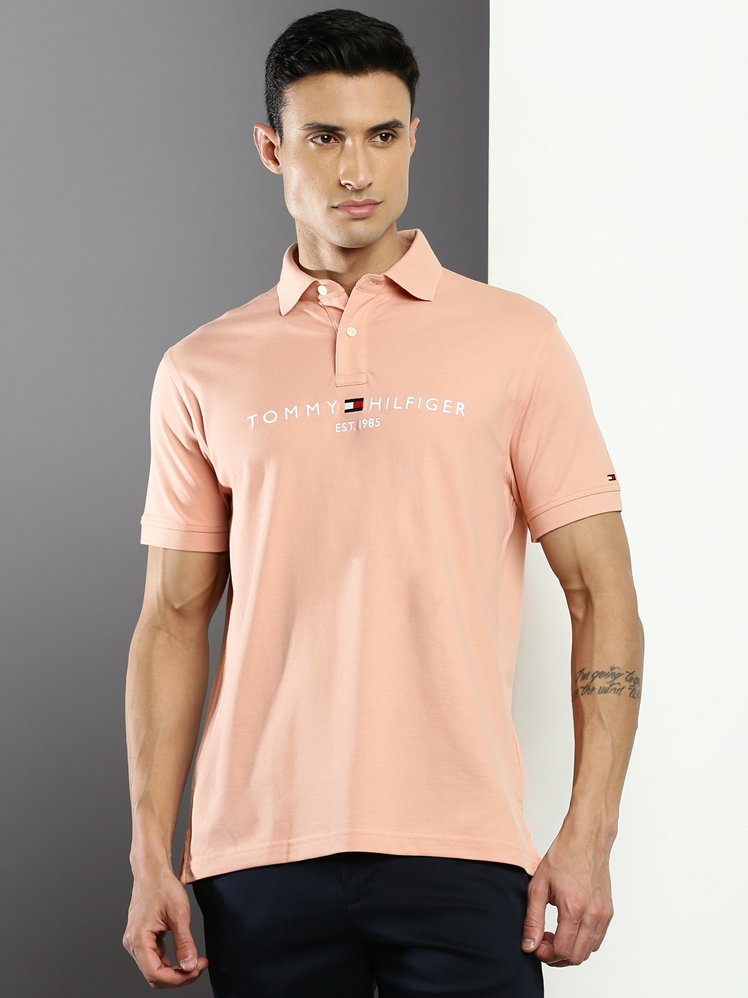 

Tommy Hilfiger Men Polo Collar T-shirt, Pink