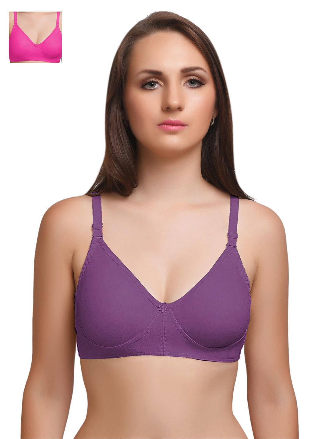 

Lady Lyka Pack of 2 T-shirt Bras, Pink