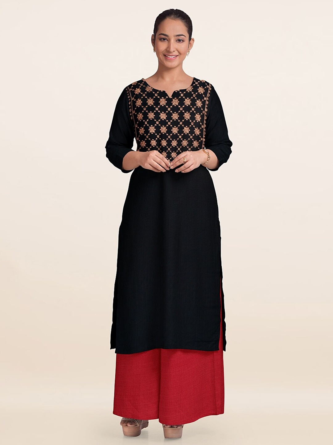 

Pothys Embroidered Unstitched Dress Material, Blue