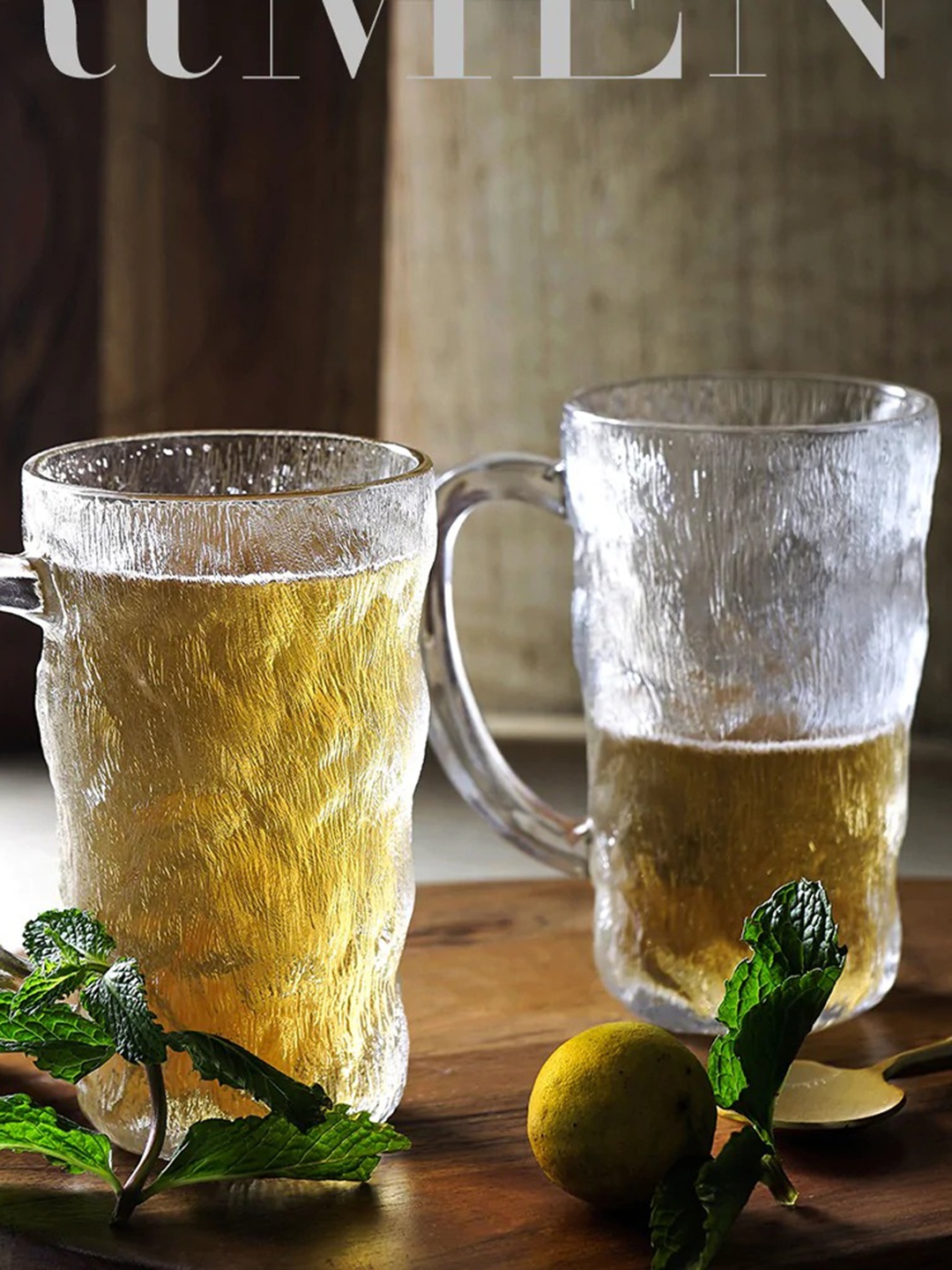 

THE ARTMENT Transparent 1 Pieces Frosted Beer Mugs