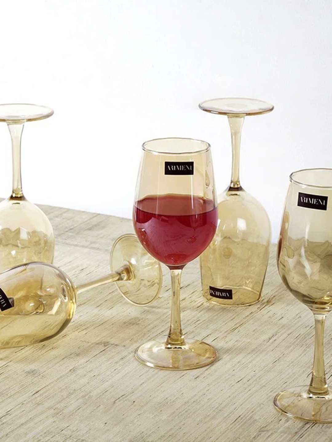 

THE ARTMENT Gold Toned 2 Pieces Royal Ascot Wine Glass