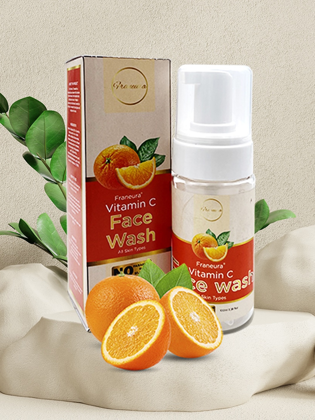 

Franeura Vitamin C Organic Foaming Face Wash - 100 ml, Orange