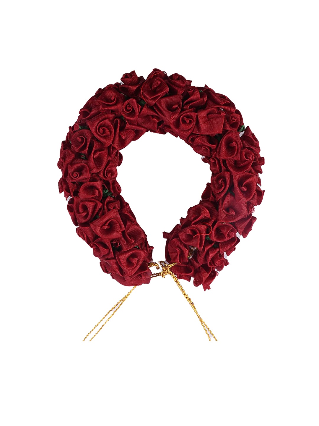 

CHANDERKASH Women Rose Gajra Floral Bun Hair Accessory, Maroon