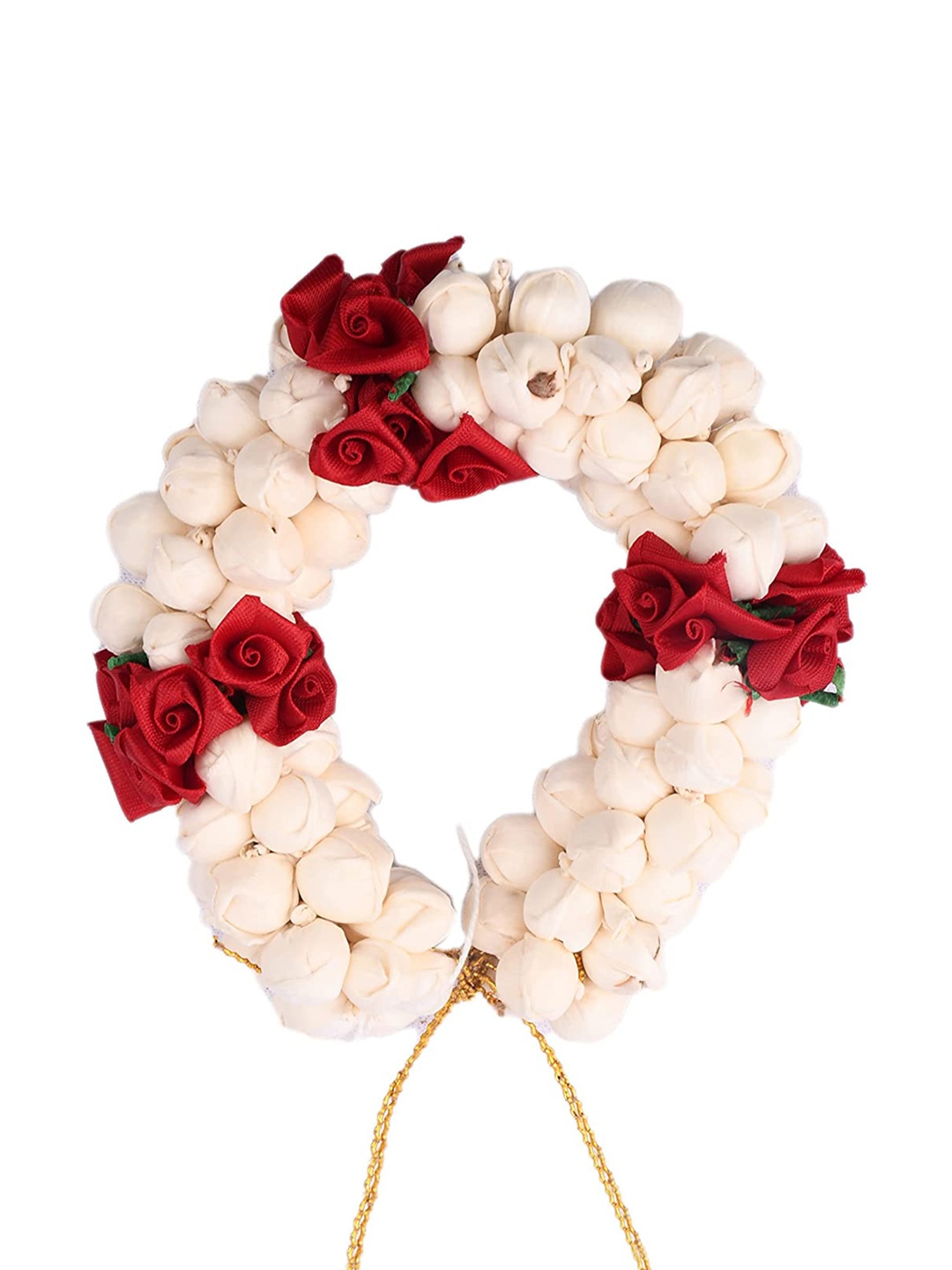 

CHANDERKASH Mogra & Rose Flower Gajra Hair Accessory, White