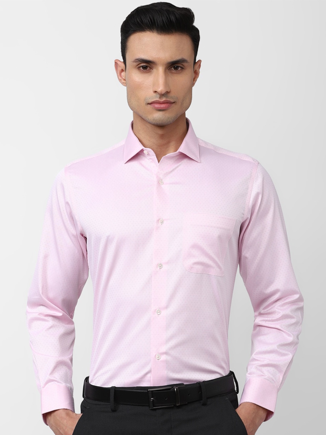 

Van Heusen World Wear Men Cotton Formal Shirt, Pink