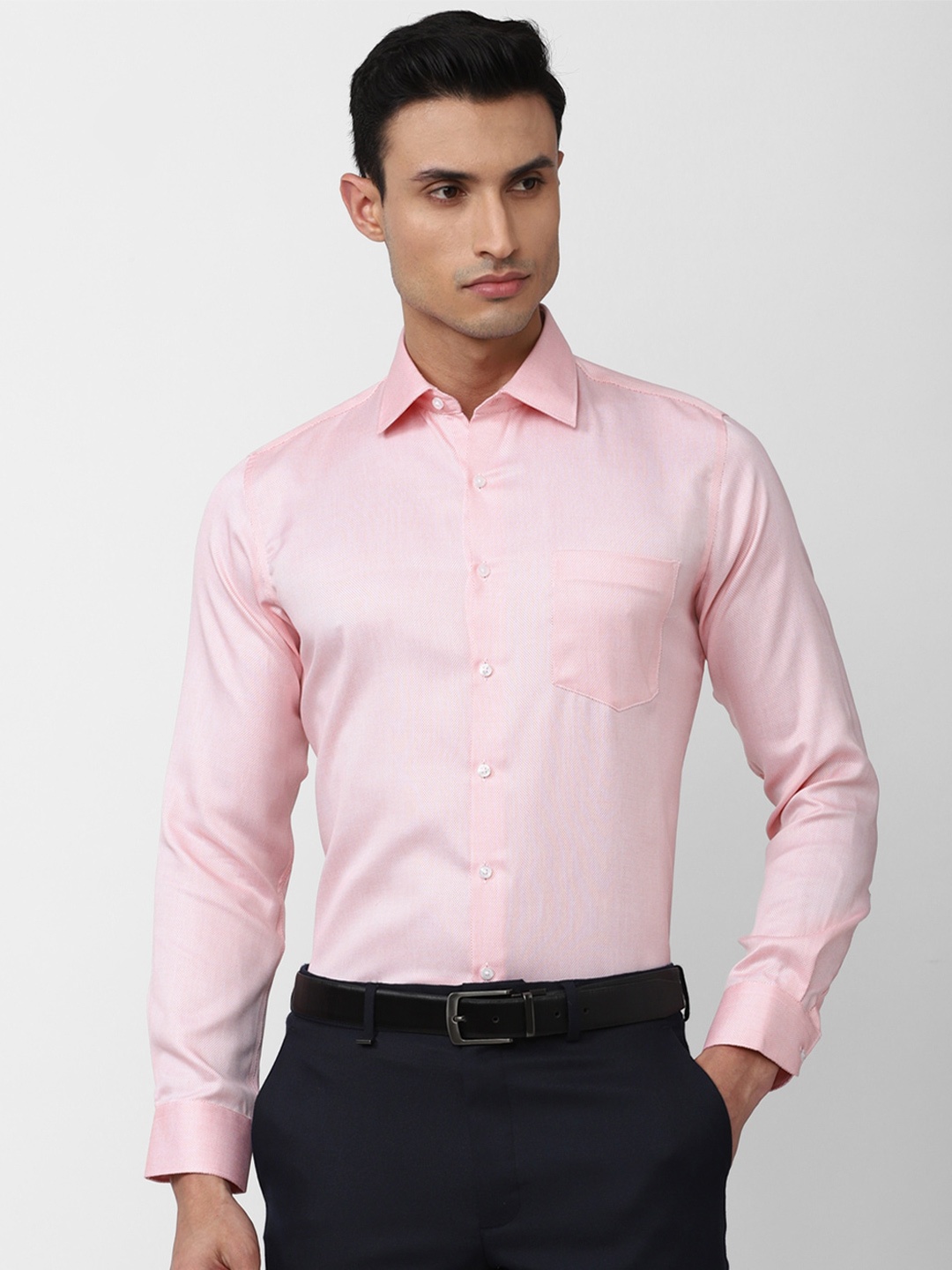 

Van Heusen Men Slim Fit Formal Cotton Shirt, Pink