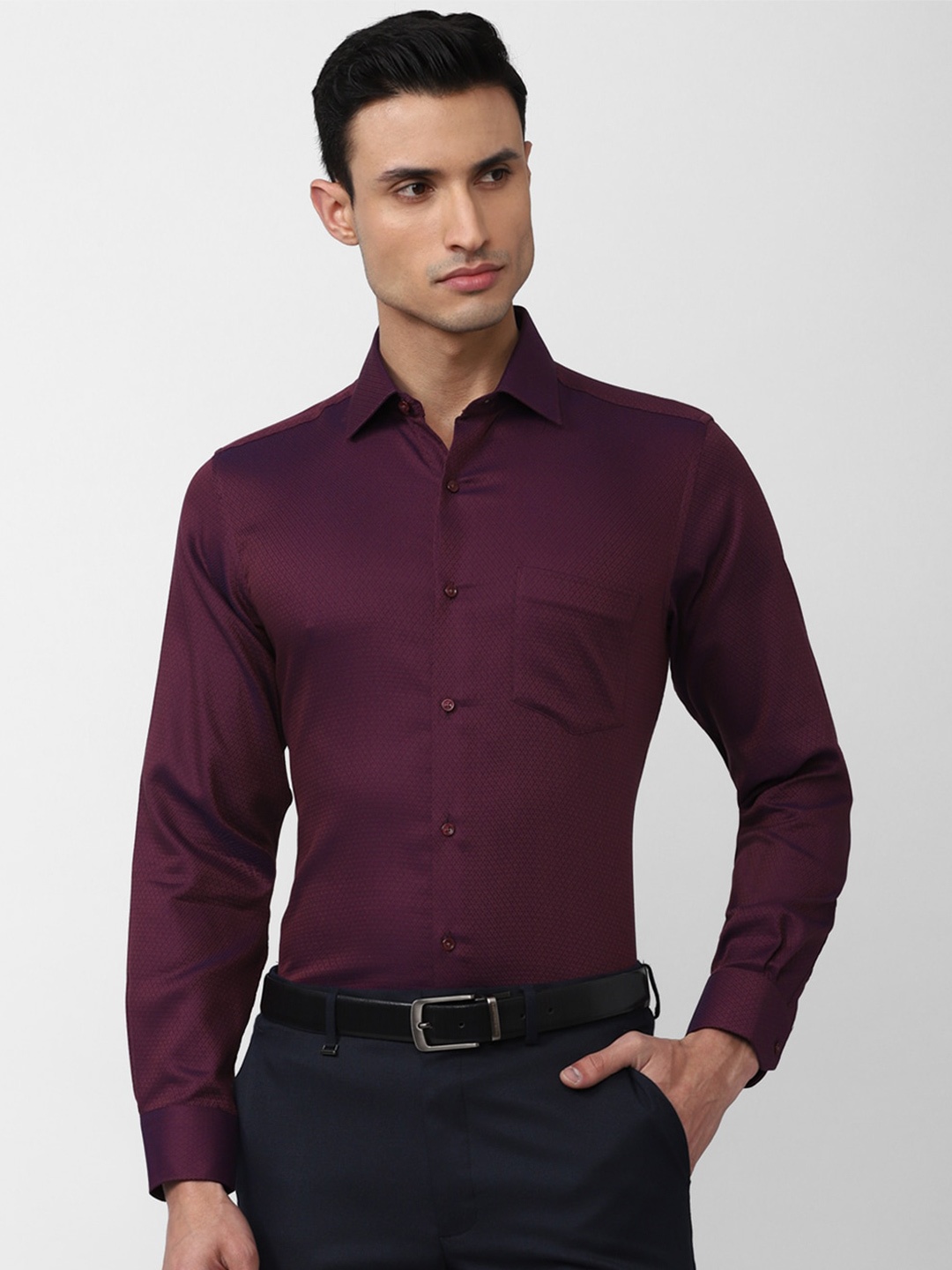 

Van Heusen Men Formal Cotton Shirt, Purple