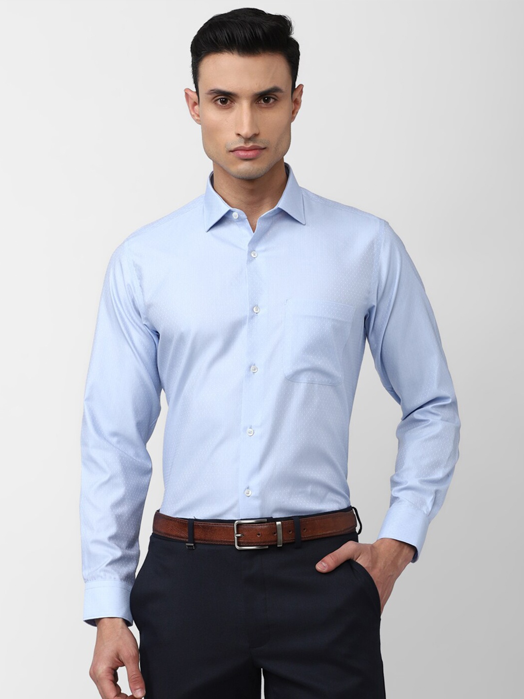 

Van Heusen Men Formal Cotton Shirt, Blue