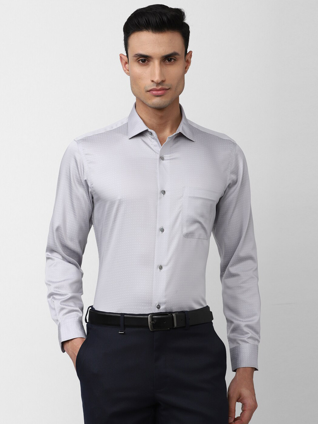 

Van Heusen Men Formal Cotton Shirt, Grey