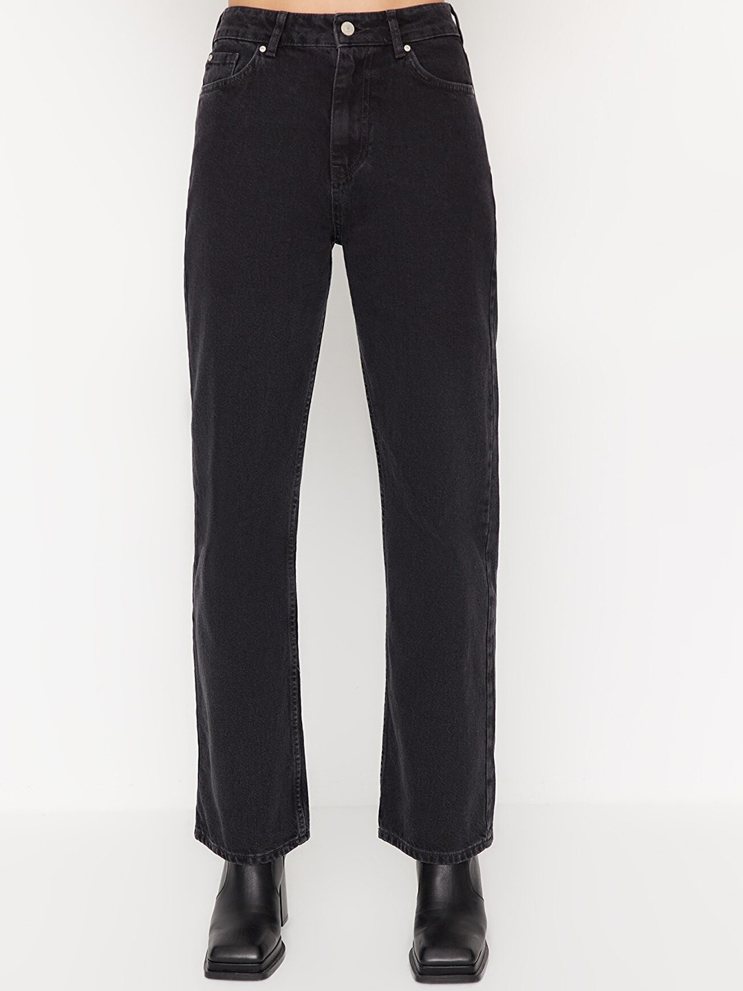 

Trendyol Women Cotton Jeans, Charcoal