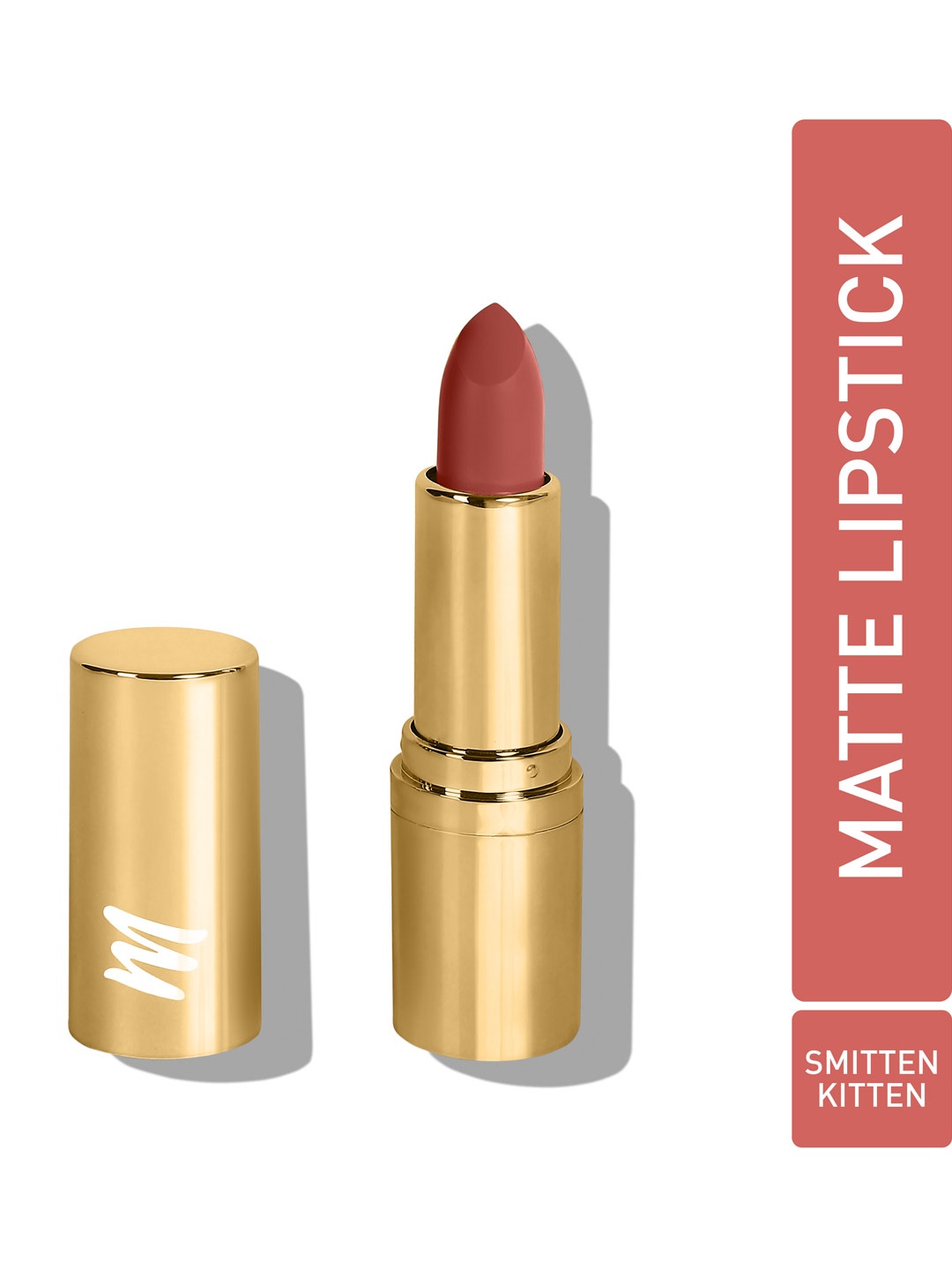 

MyGlamm Treasure IT Long-Wear Suede Matte Lipstick with Vitamin E 4.2g - Smitten Kitten, Brown