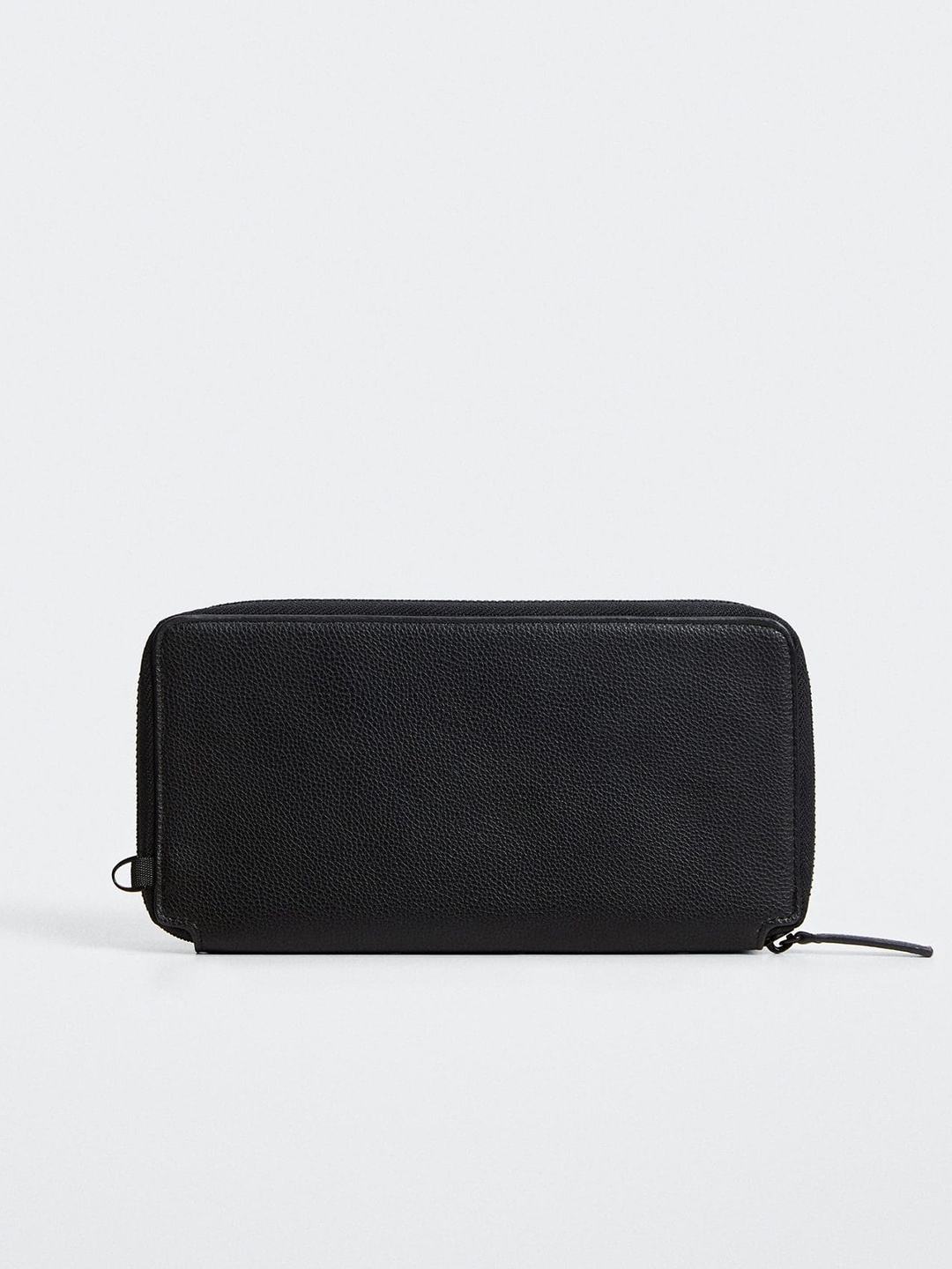 

MANGO MAN Textured Sustainable Zip Around Wallet, Black