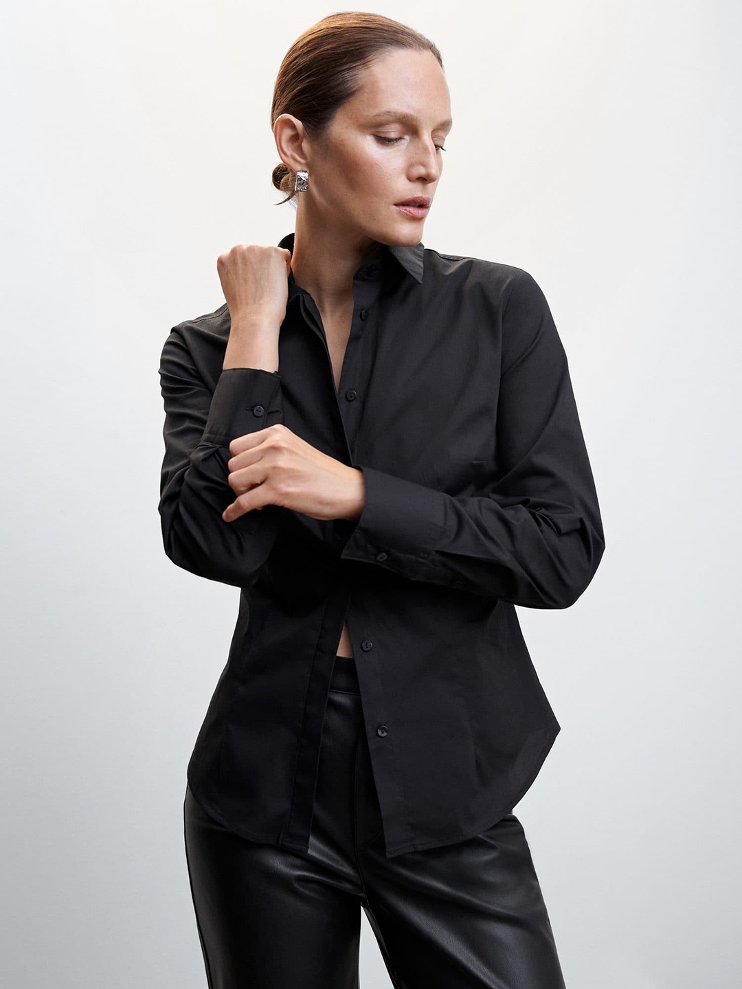 

MANGO Casual Shirt, Black