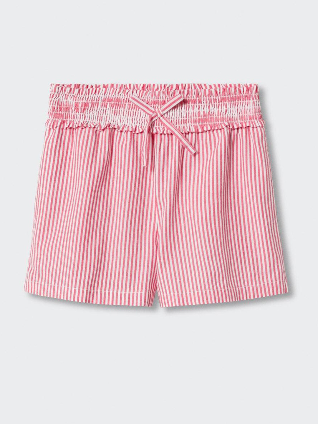 

Mango Kids Girls Pure Cotton Striped Shorts, White