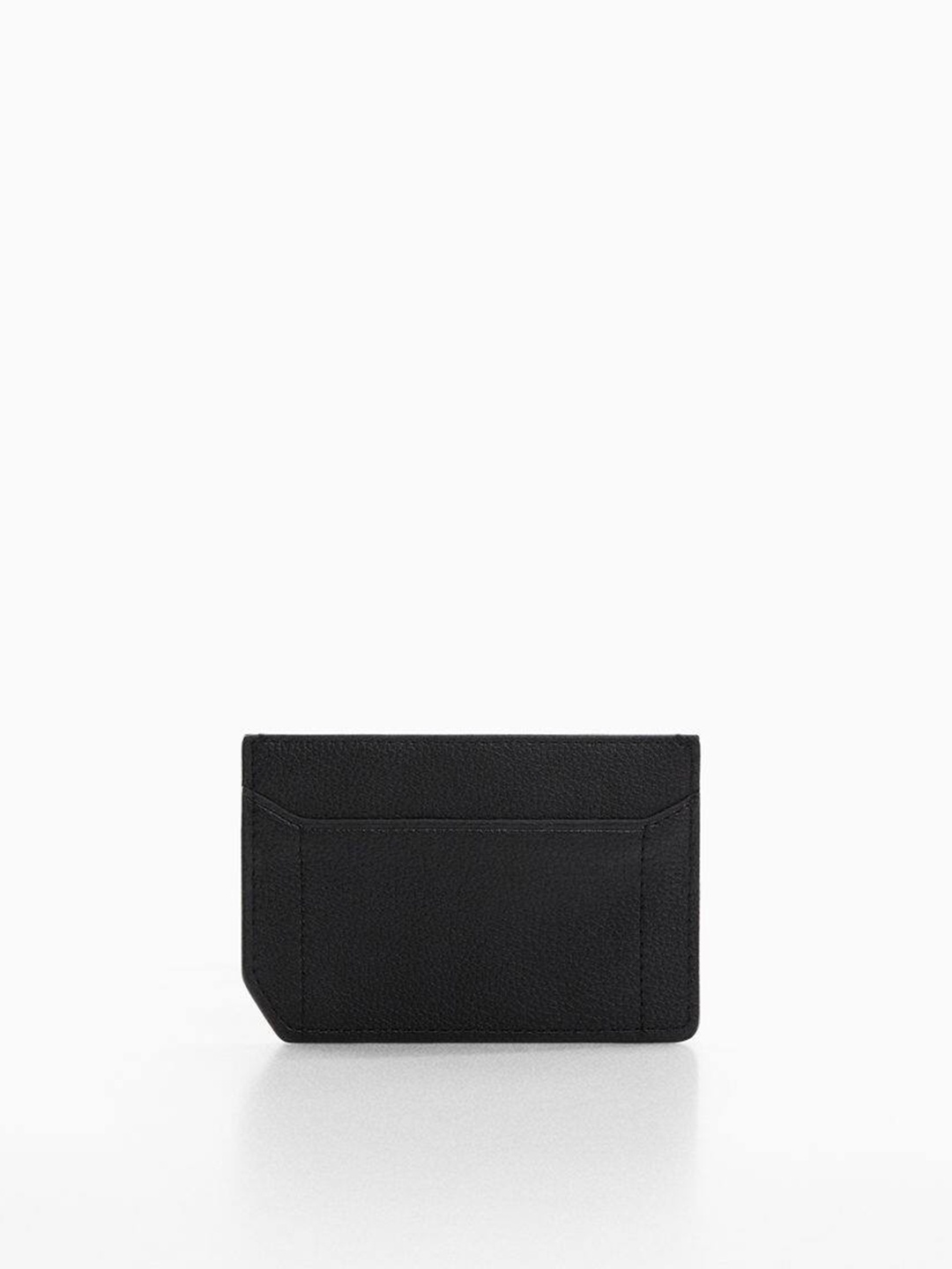 

MANGO MAN Pebbled Effect Card Holder, Black