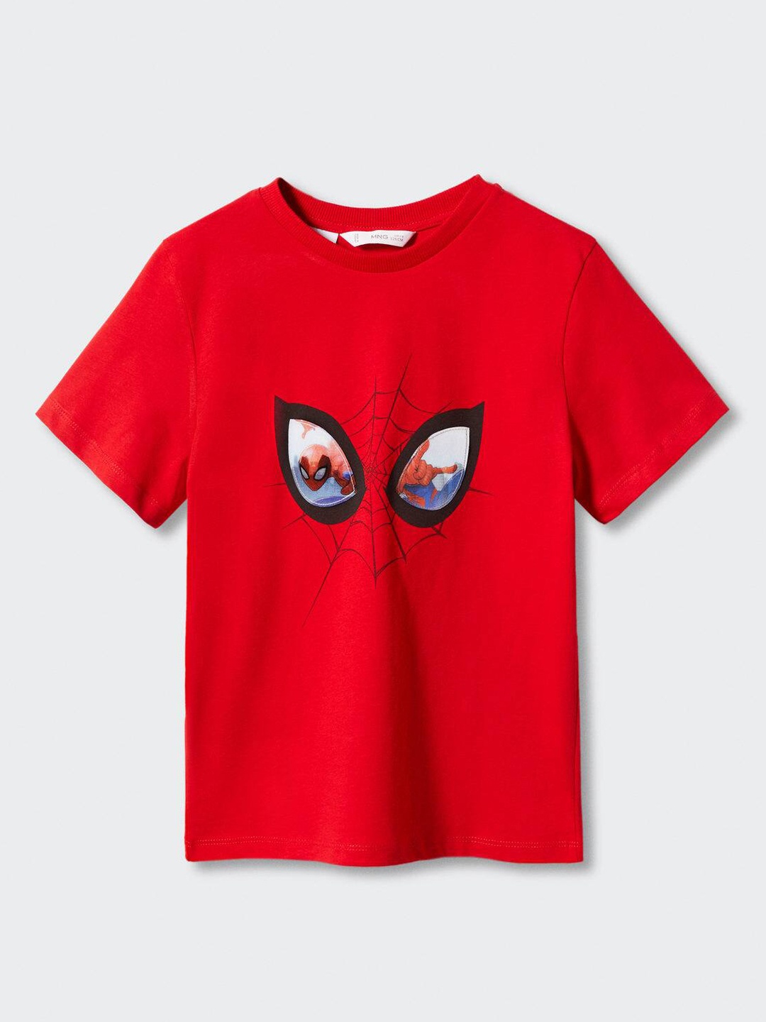 

Mango Kids Boys Spider-Man Print Pure Cotton T-shirt, Red