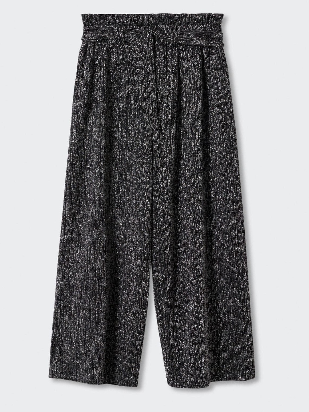 

Mango Kids Girls RegularShimmery Pleated Parallel Trousers, Black