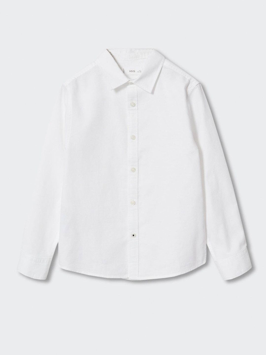 

Mango Kids Boys Spread Collar Regular Fit Pure Cotton Oxford Shirt, White