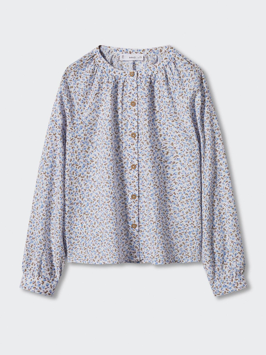 

Mango Kids Girls Pure Cotton Floral Opaque Printed Casual Shirt, White