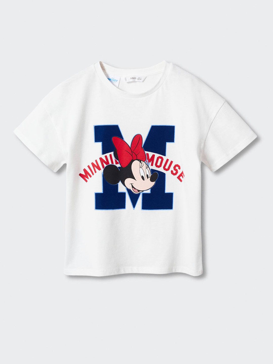 

Mango Kids Girls Pure Cotton Minnie Mouse Print T-shirt, White