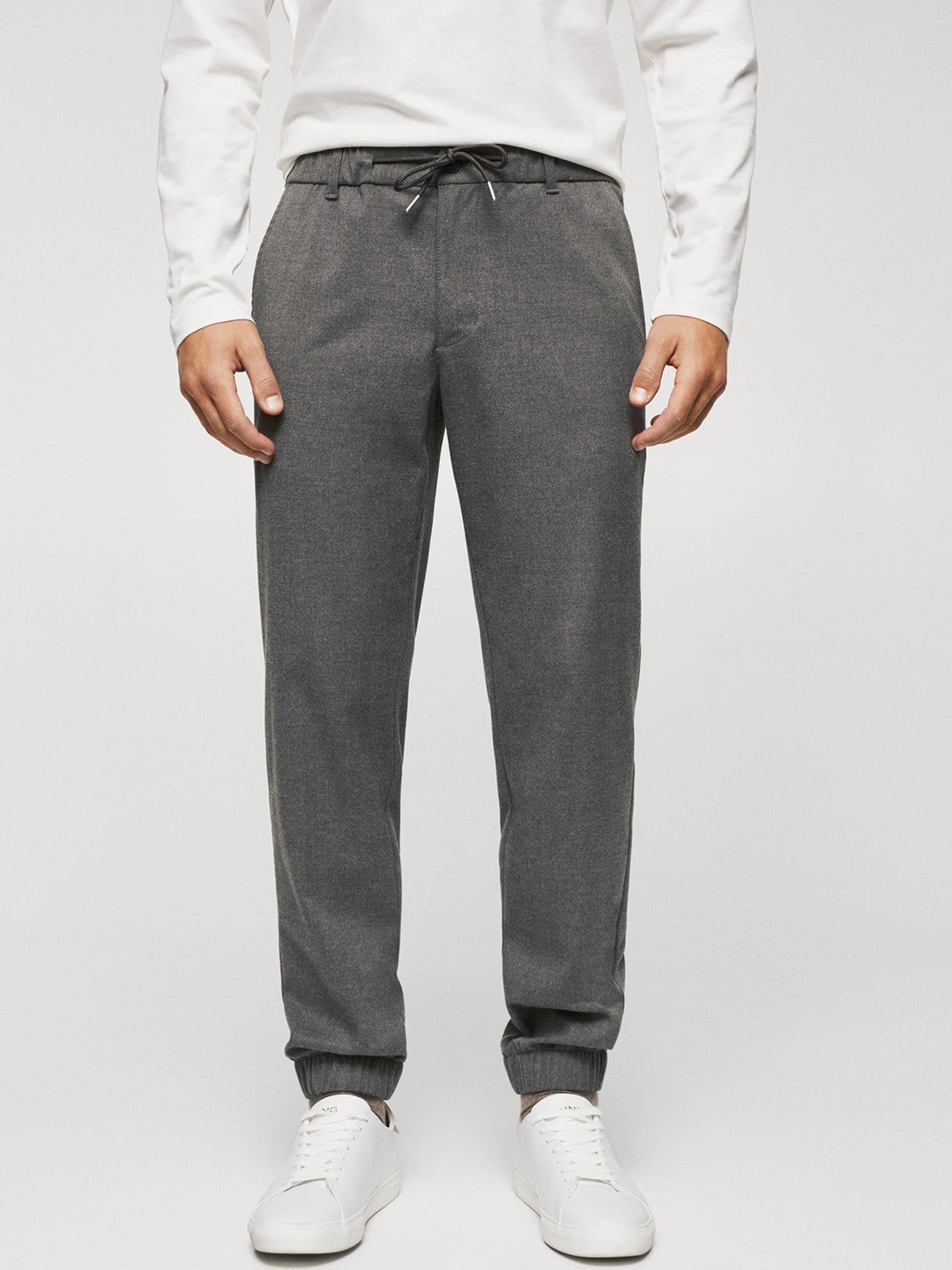 

MANGO MAN Solid Sustainable Relaxed Fit Joggers, Charcoal