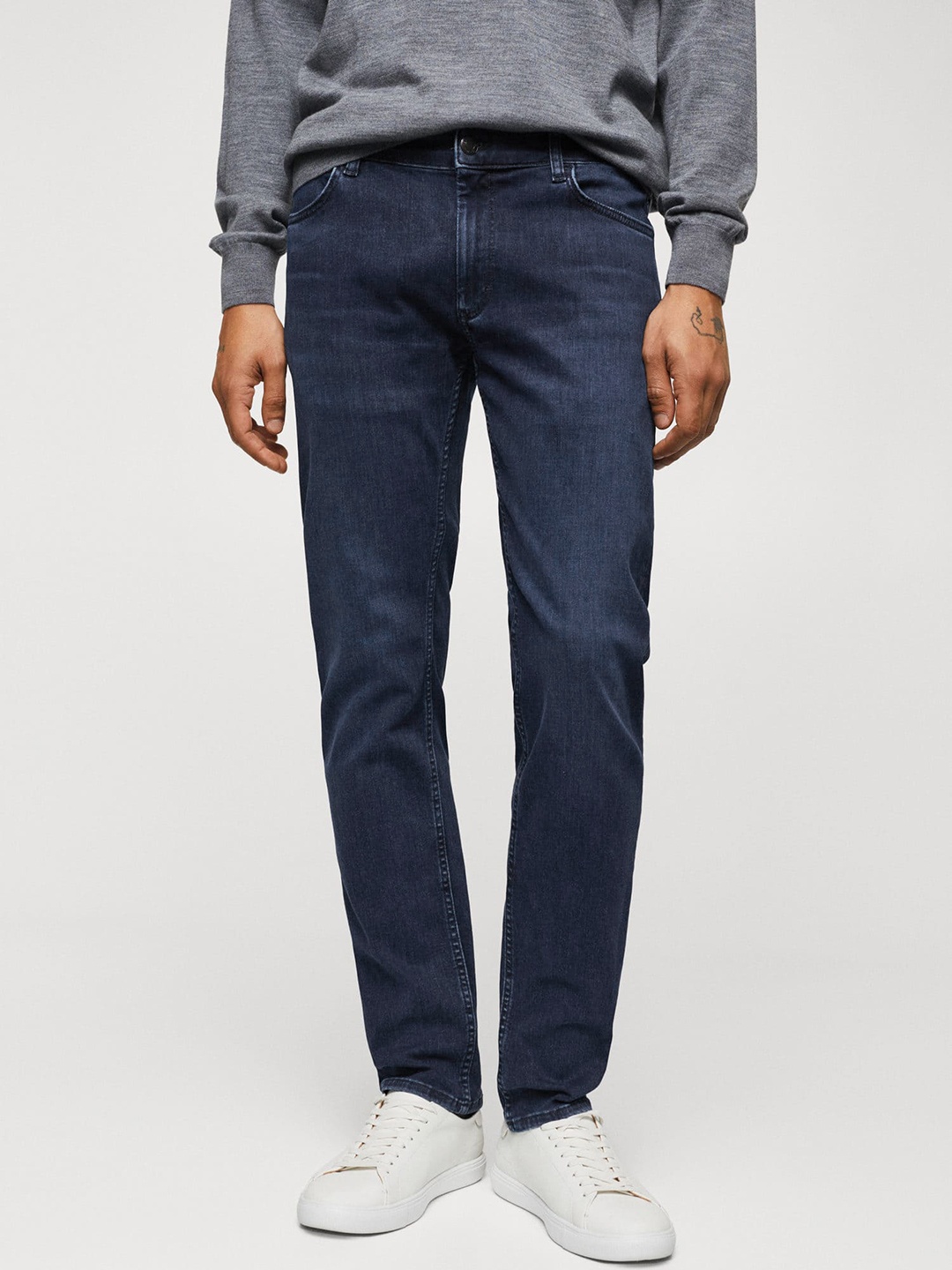 

MANGO MAN Slim Fit Ultra Soft Touch Stretchable Jeans, Navy blue