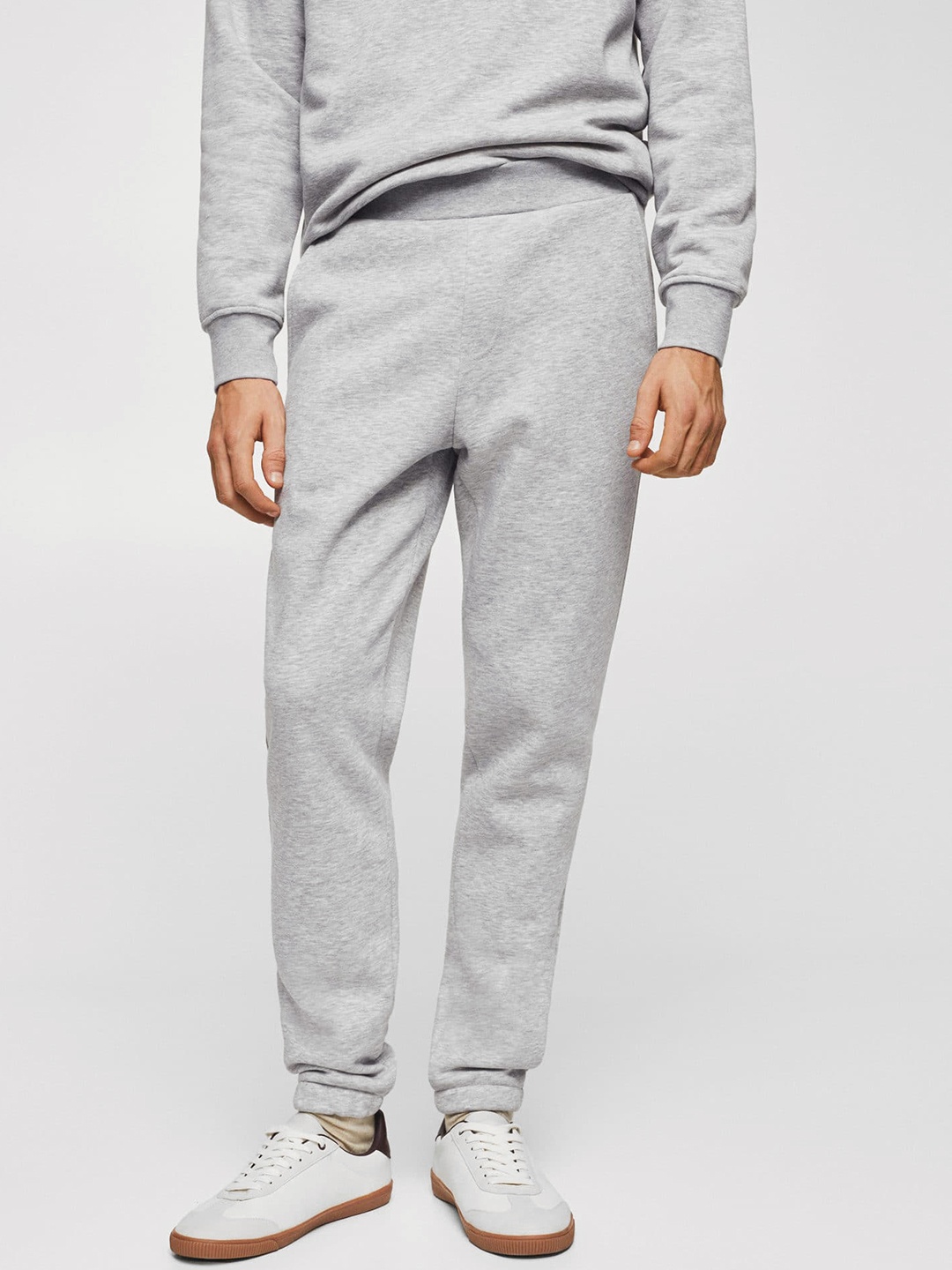 

MANGO MAN Solid Sustainable Relaxed Fit Joggers, Grey melange