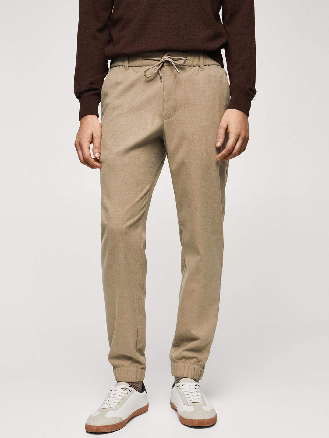 

MANGO MAN Sustainable Twill Joggers, Beige