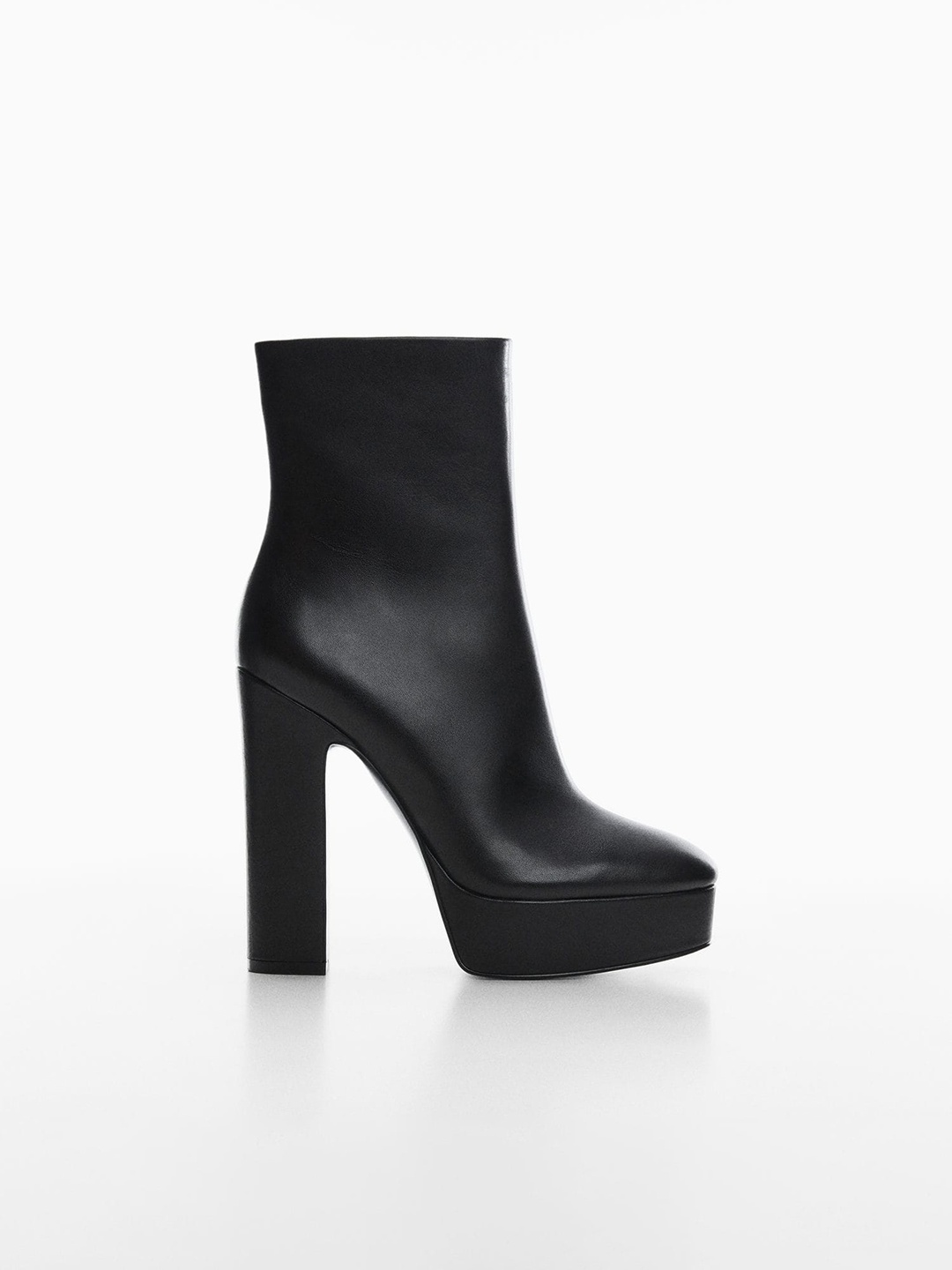 

MANGO Women High-Top Platform Heel Boots, Black