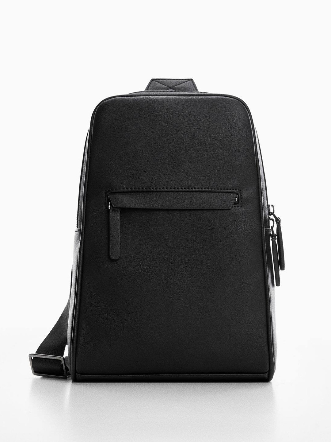 

MANGO MAN Faux Leather Sustainable Backpack, Black