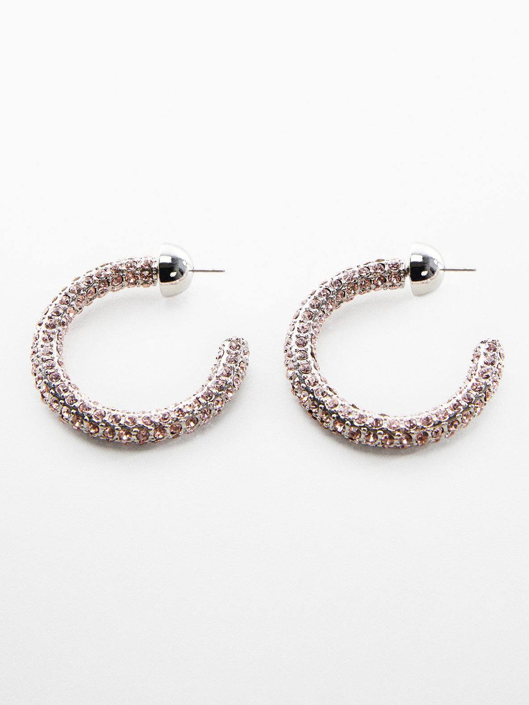 

MANGO Crescent Shaped Half Hoop Earrings, Silver