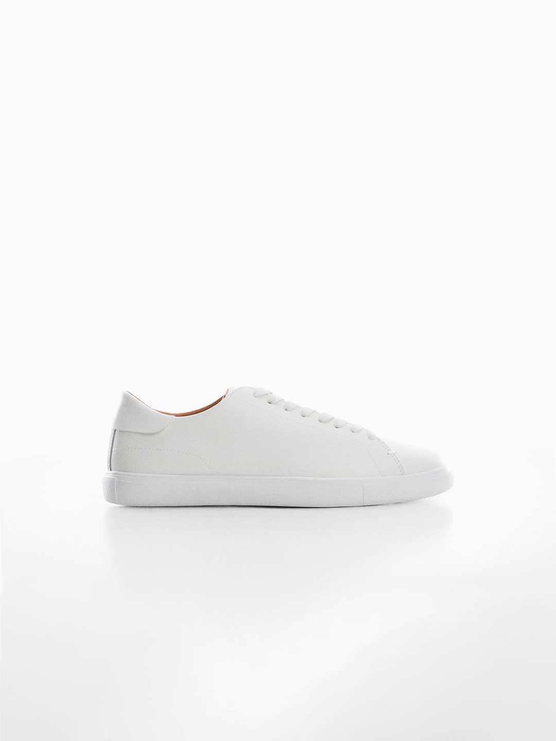 

MANGO MAN Leather Sneakers, White