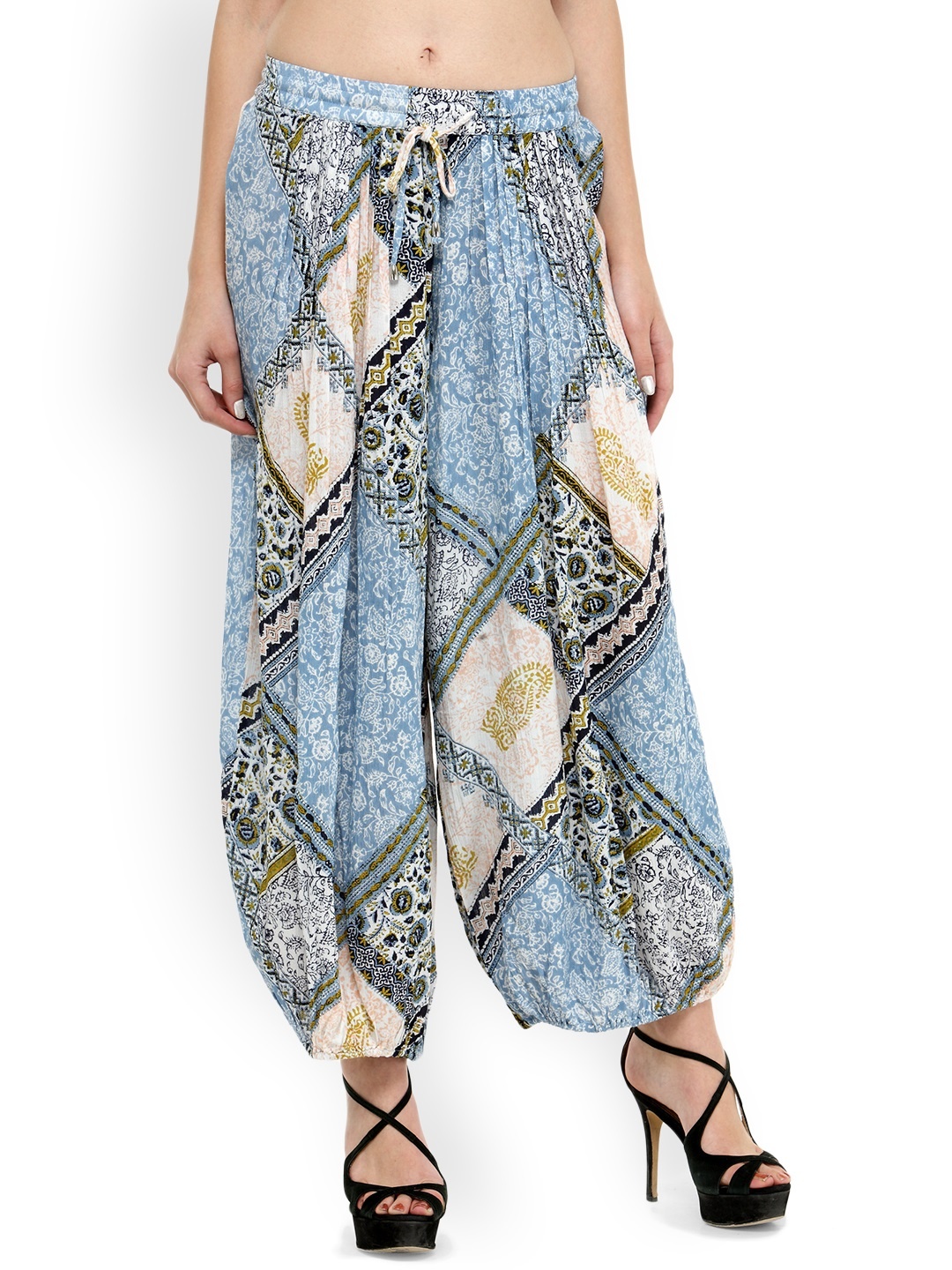 

Gipsy Women Blue Wide Leg Printed Palazzos