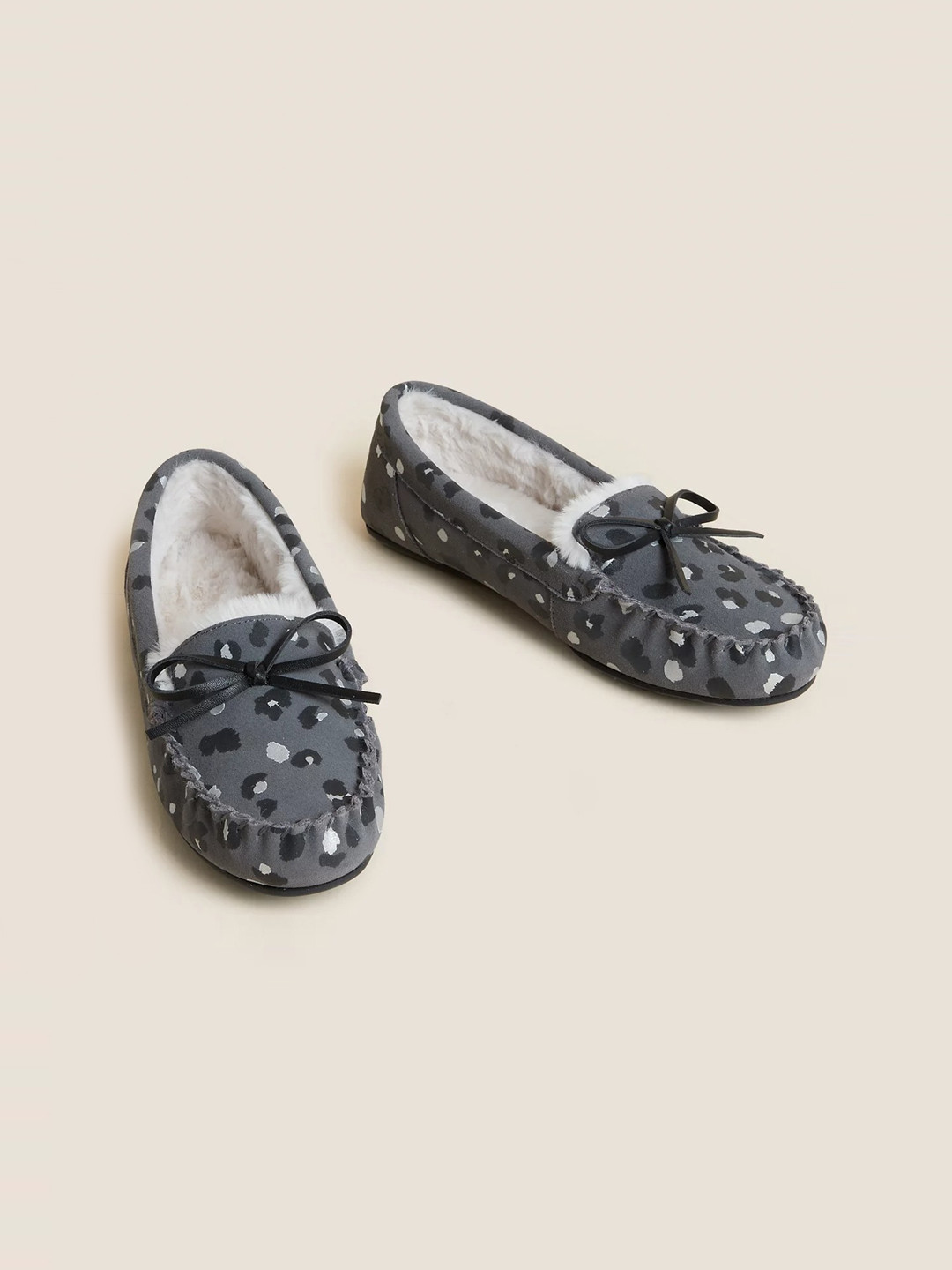 

Marks & Spencer Women Printed Suede Loafers, Grey