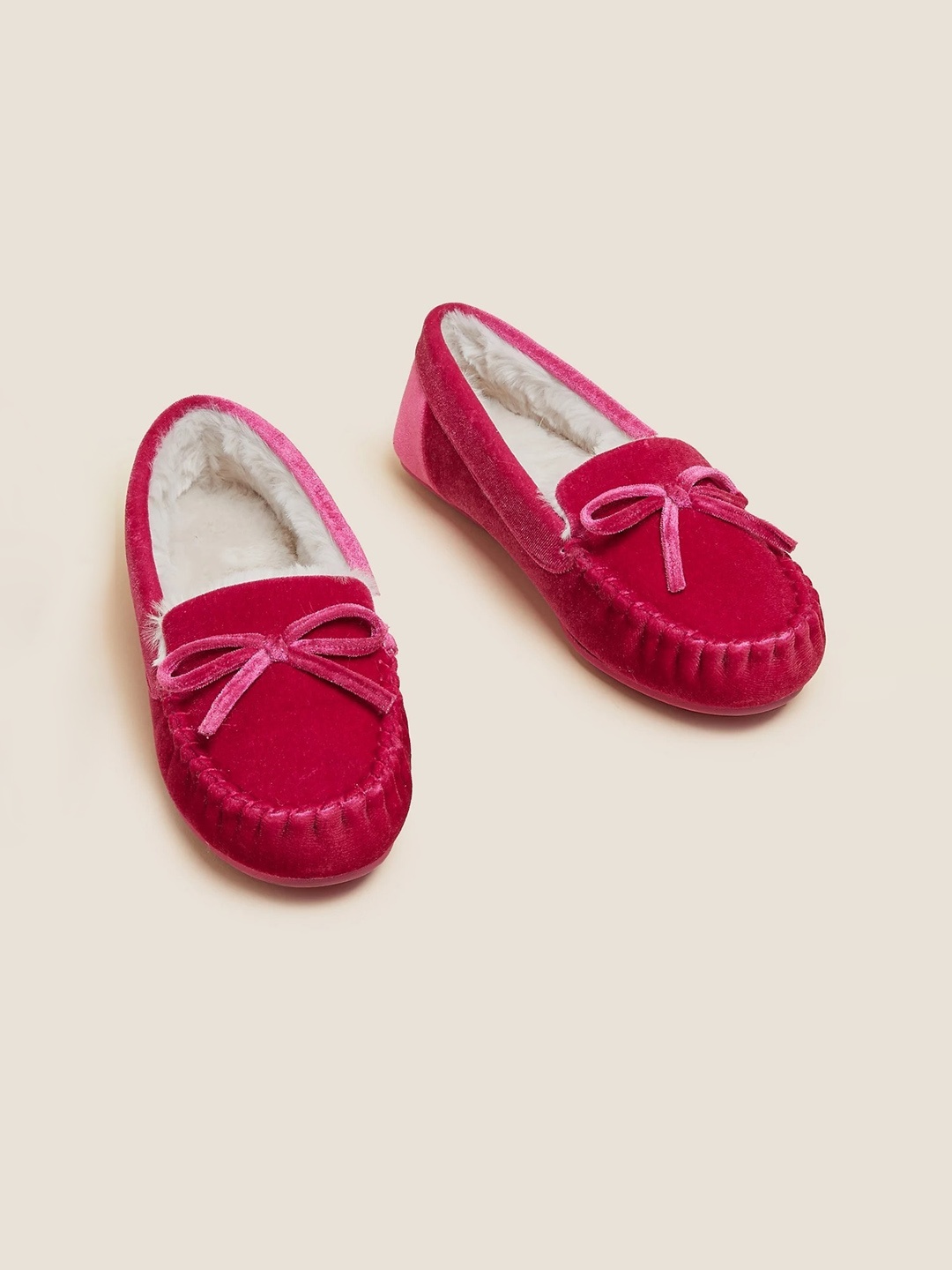 

Marks & Spencer Women Solid Loafers, Magenta