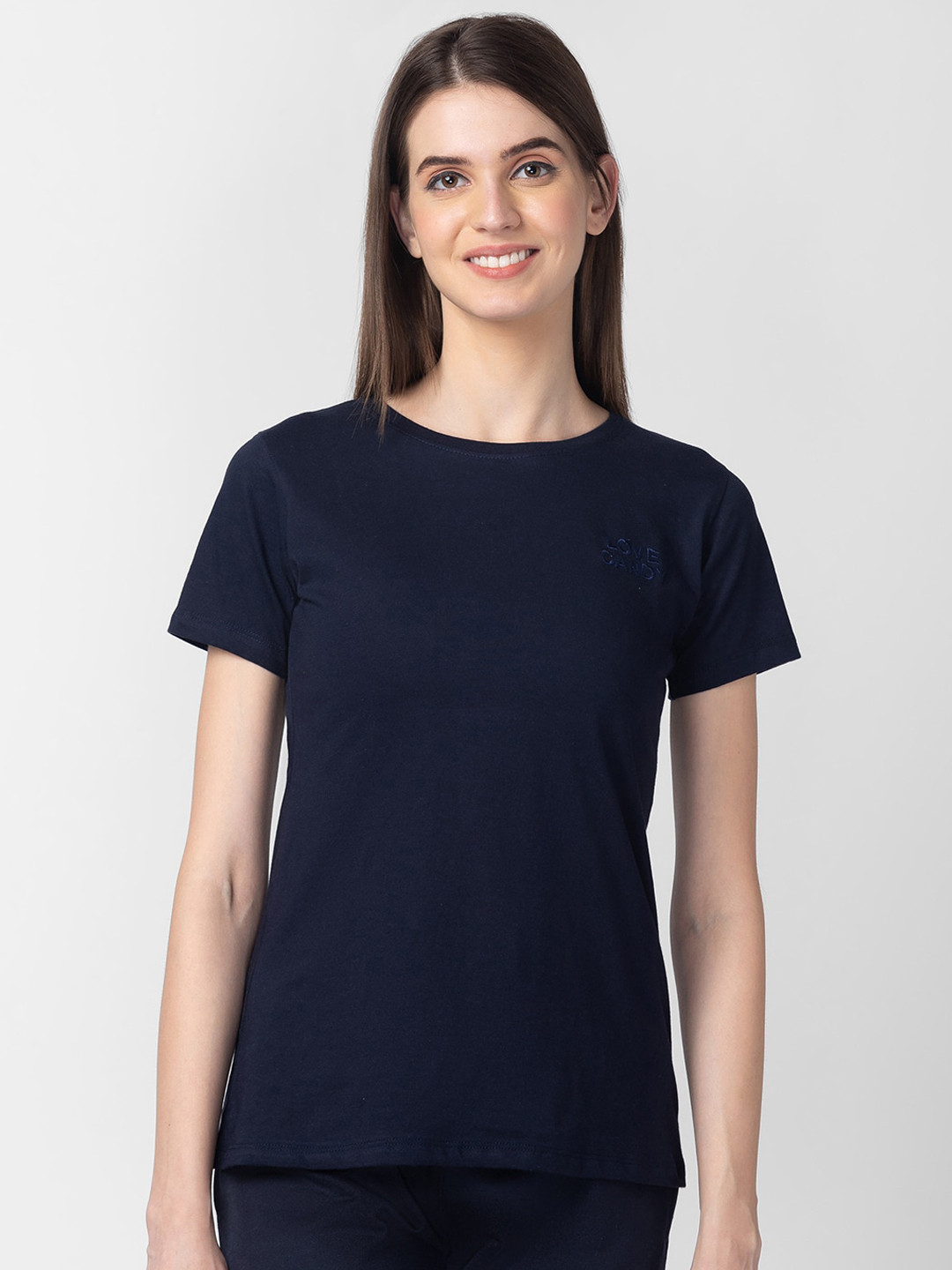 

Candyskin Women Pure Cotton Lounge T-shirt, Navy blue