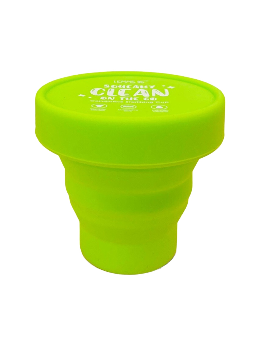 

LEMME BE Medium Collapsible & Foldable Menstrual Sterilizing Container Cup - Green