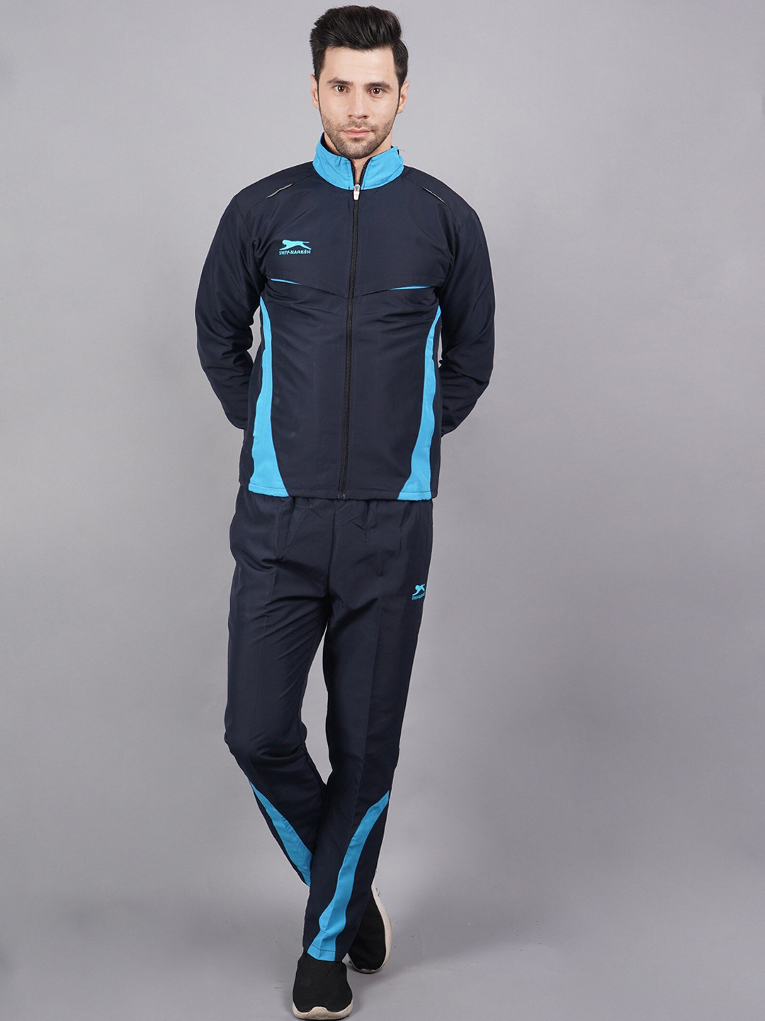 

Shiv Naresh Men Colourblocked Tracksuits, Blue