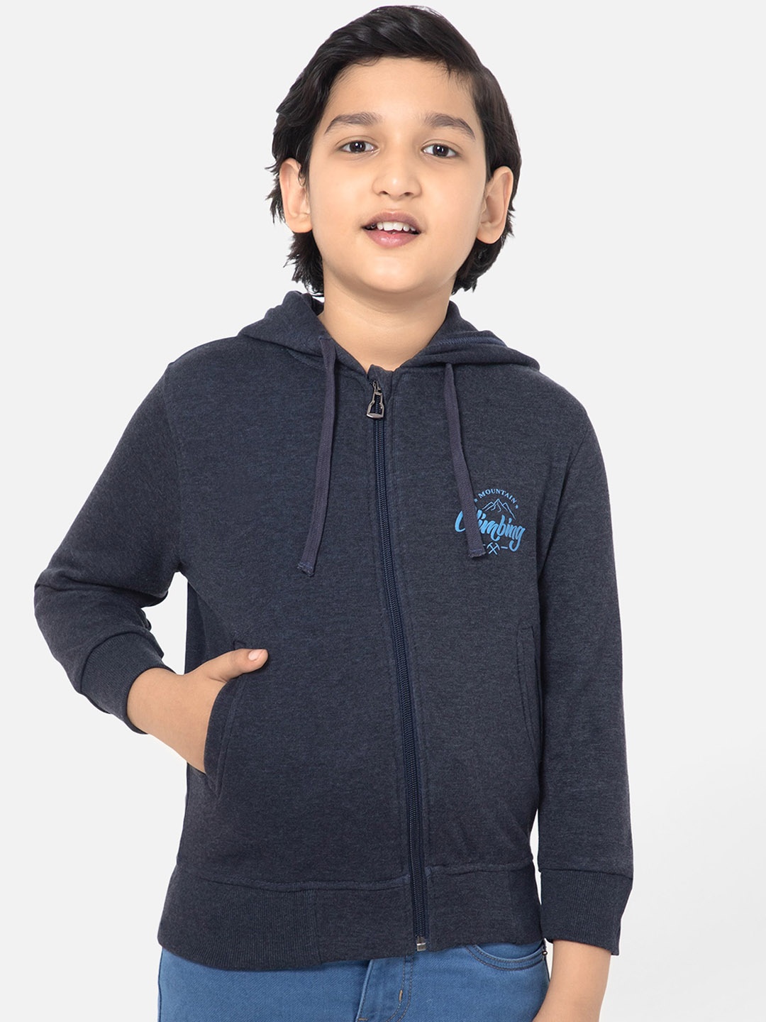 

Bodycare Boys Hooded Front Open Sweatshirt, Navy blue