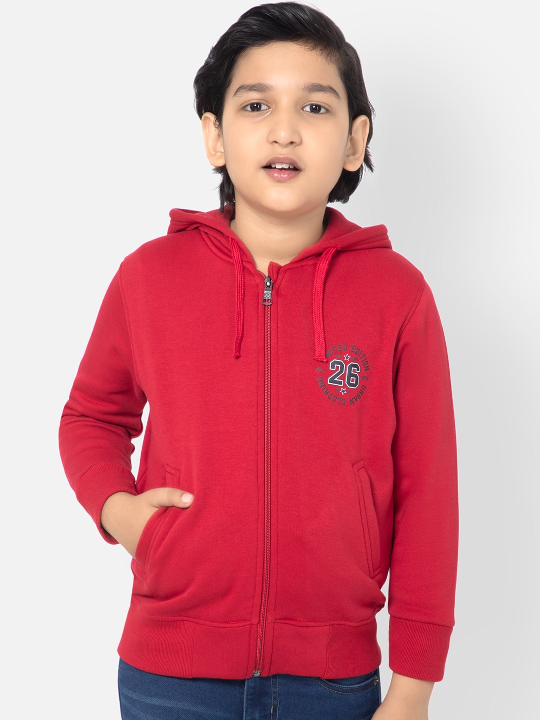 

Bodycare Boys Hooded Fleece Sweatshirt, Red