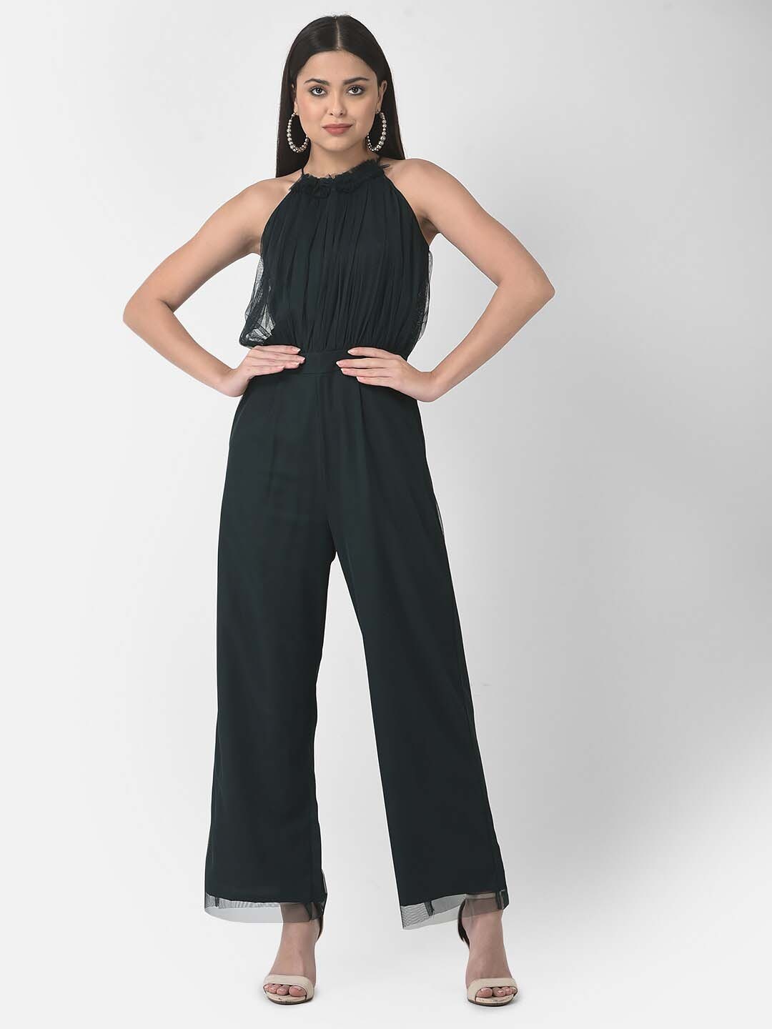 

Eavan Sleeveless Basic Jumpsuit, Green