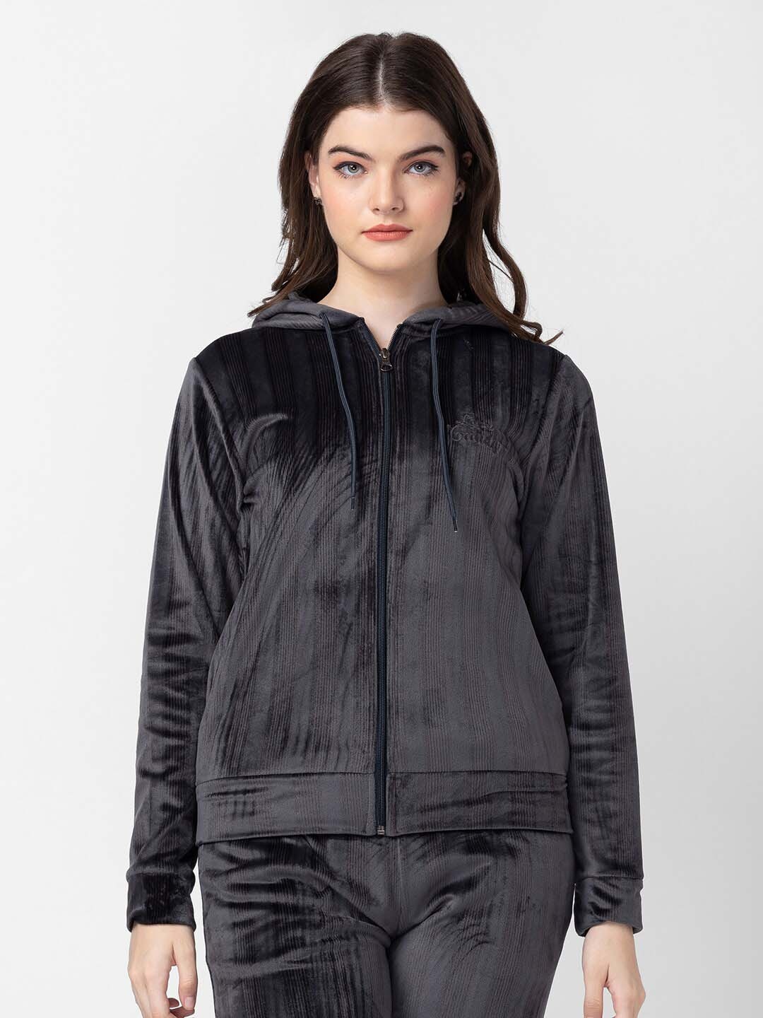 

Candyskin Women Hooded Sweatshirt, Grey