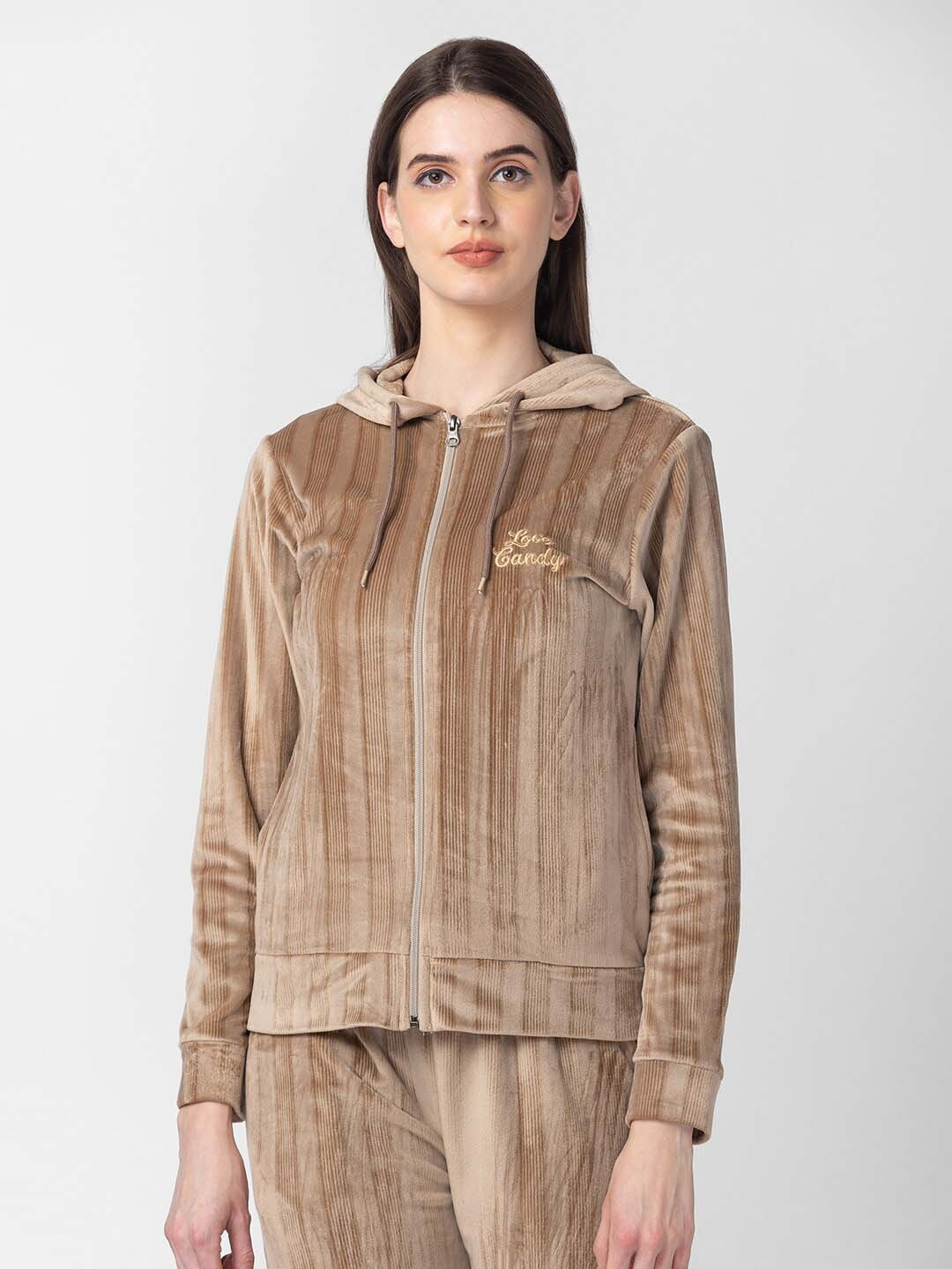 

Candyskin Women Hooded Sweatshirt, Beige