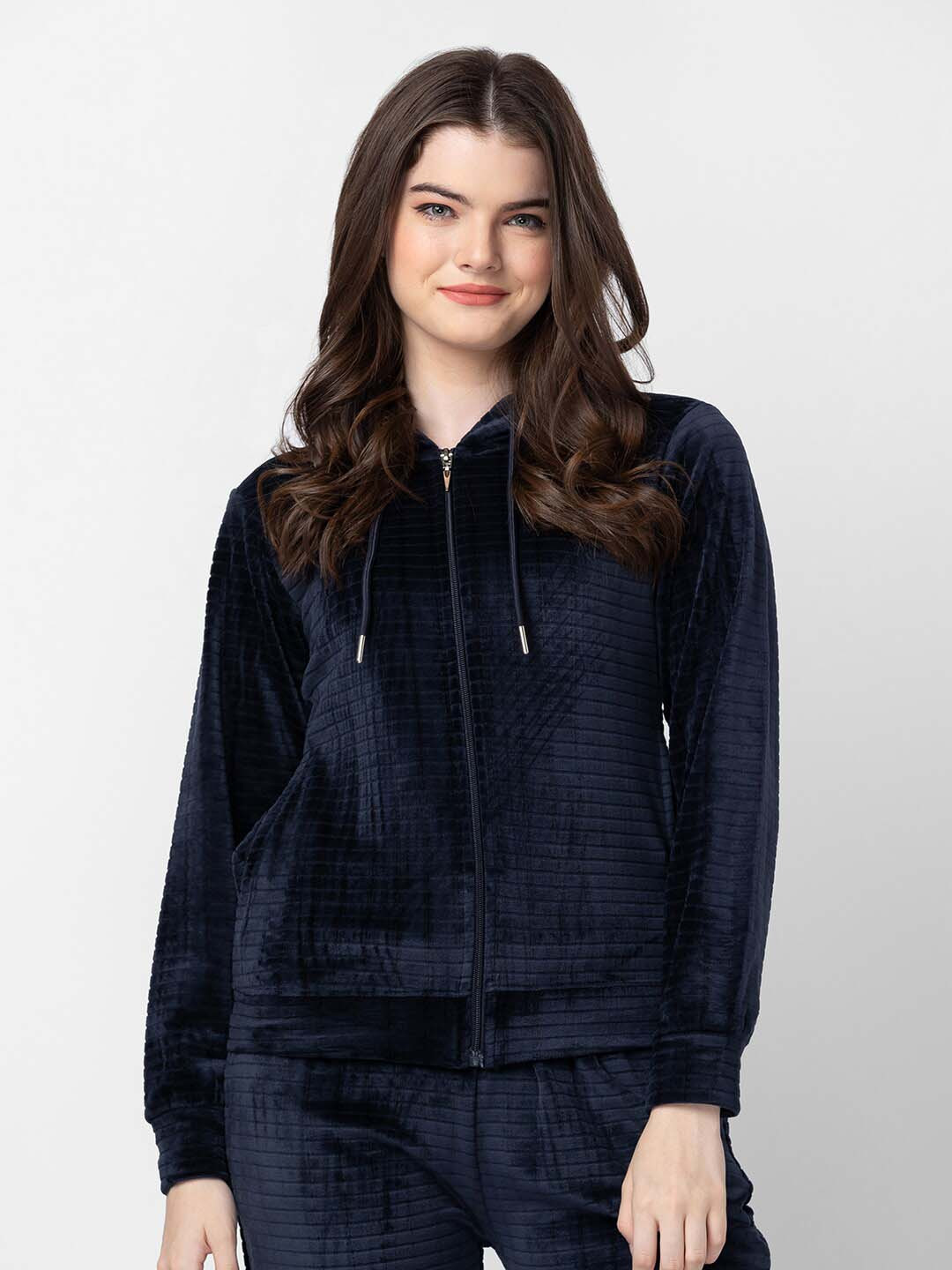 

Candyskin Women Hooded Sweatshirt, Navy blue