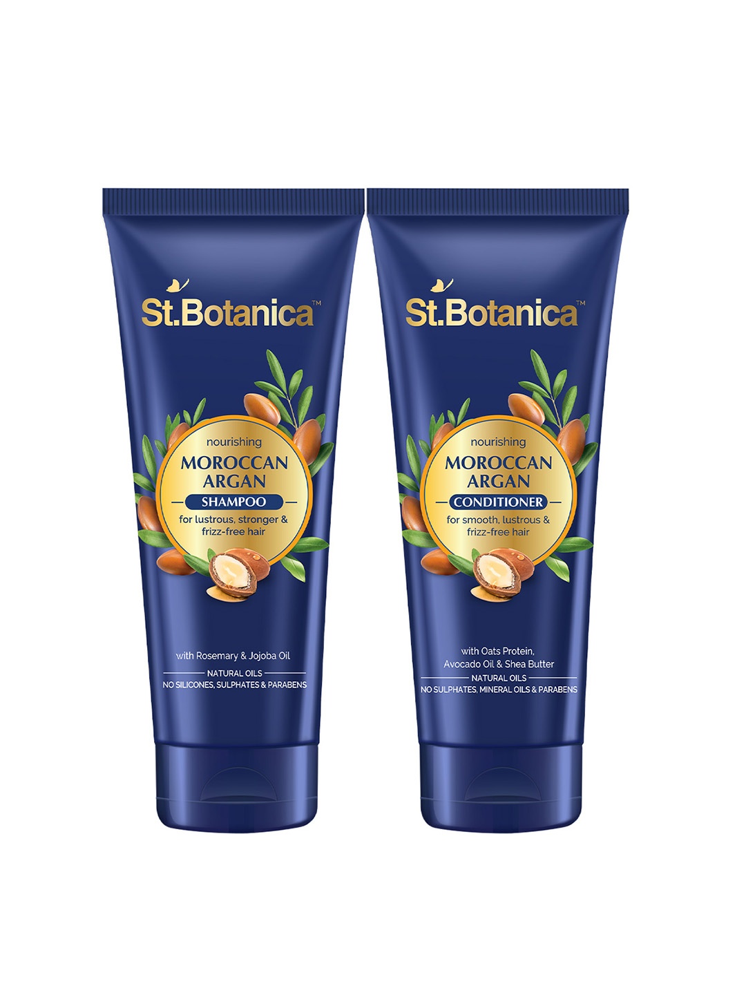 

St.Botanica Moroccan Argan Set Of 2 Hair Shampoo & Conditioner 50 ml each, Blue