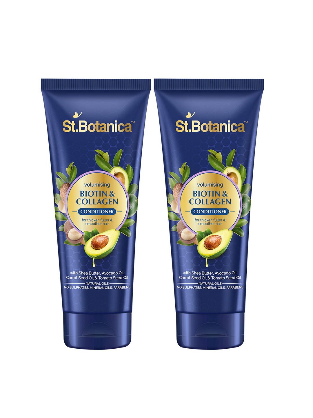 

St.Botanica Biotin & Collagen Set Of 2 Hair Conditioners 50 ml Each, Blue