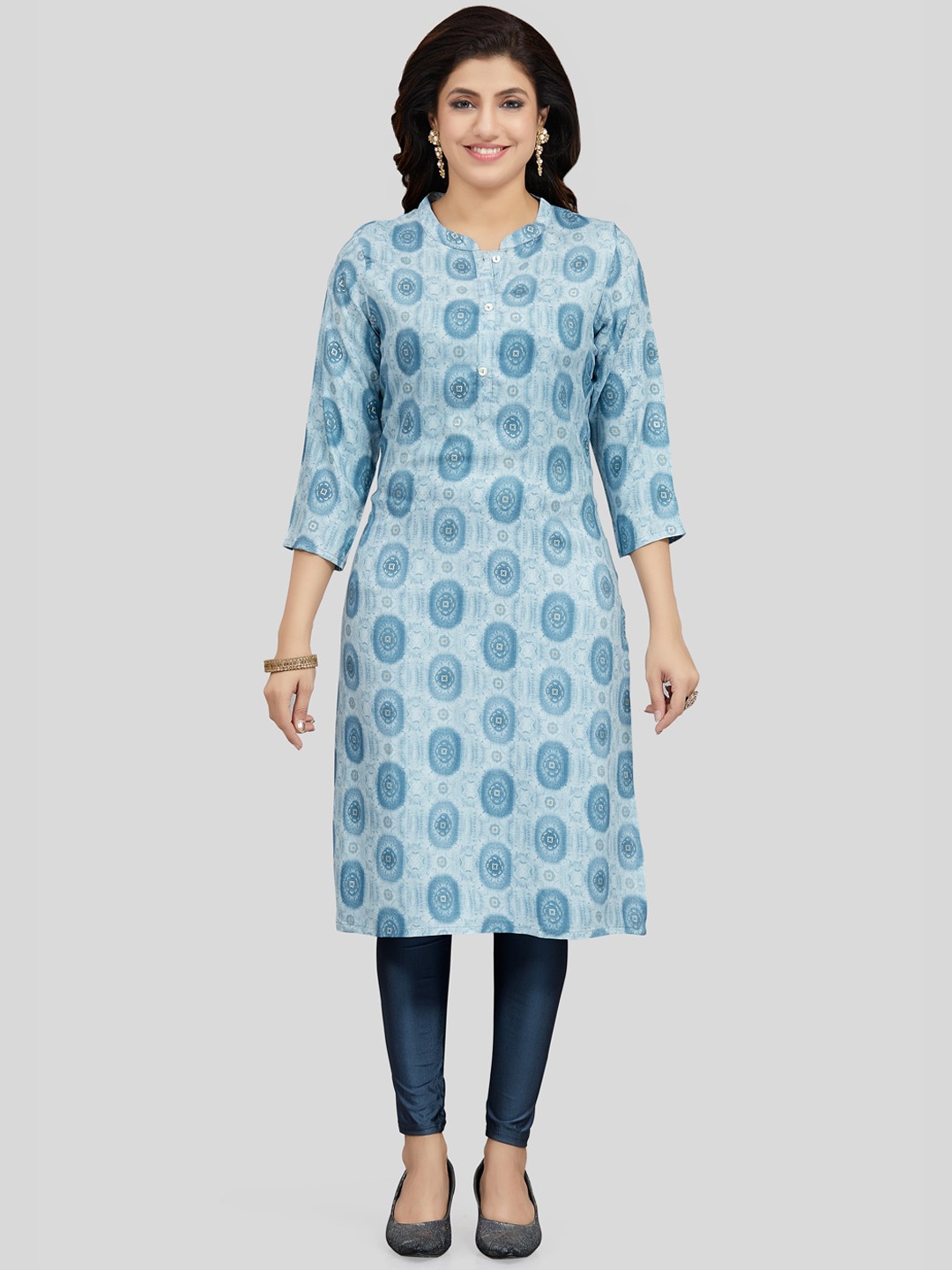 

Saree Swarg Women Ethnic Motifs Printed Kurta, Blue