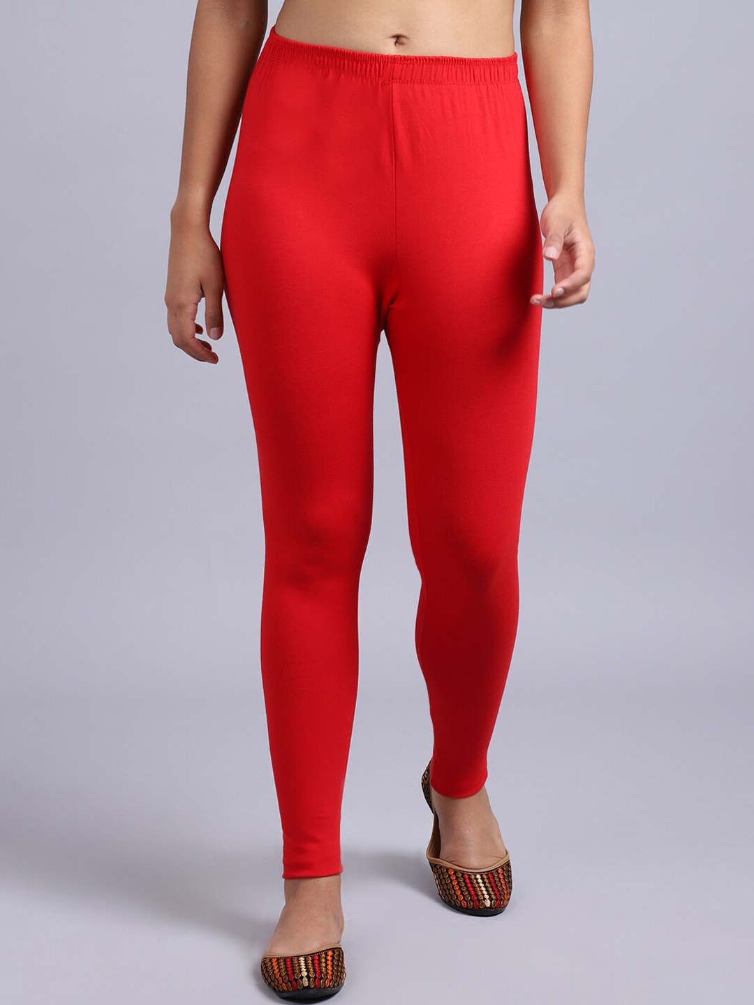 

Jinfo Ankle-Length Leggings, Red