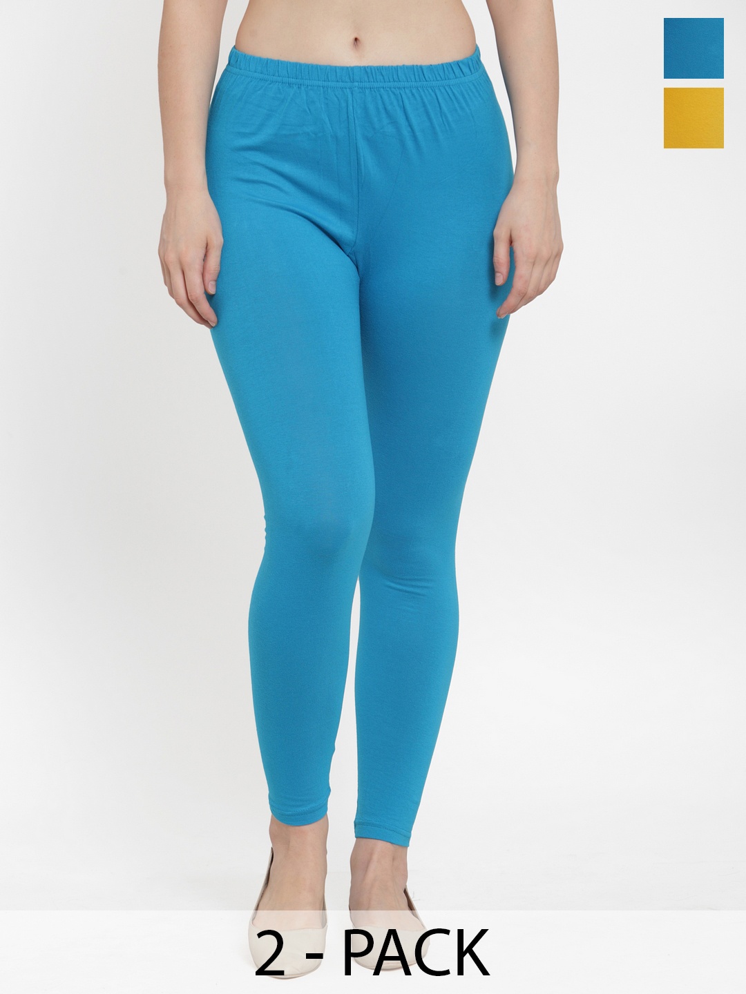 

Jinfo Pack Of 2 Ankle-length Leggings, Yellow